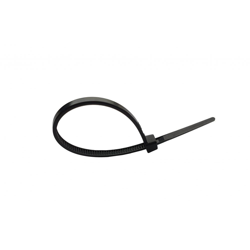 Kortpack 100 Stk. Schwarze Kabelbinder 200mm x 4,8mm mit 22 Zugkraft UV-beständig