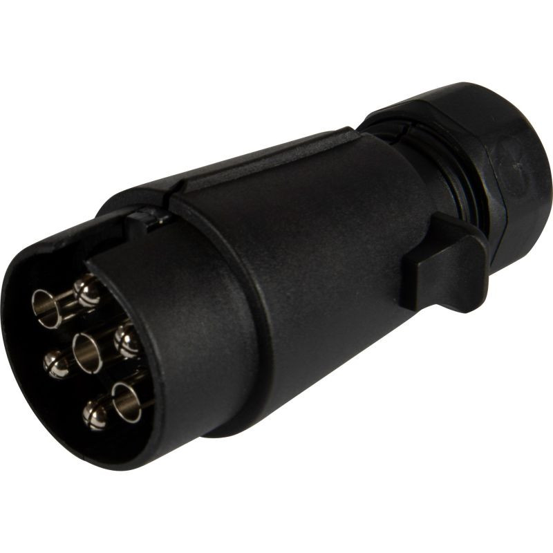 Stecker 12 Volt 7 polig Kunststoff Flachsteckansch