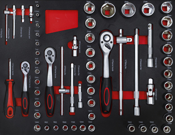 BGS Werkstattwagen | 6 Schubladen | 1 Seitentür | mit 158 Werkzeugen