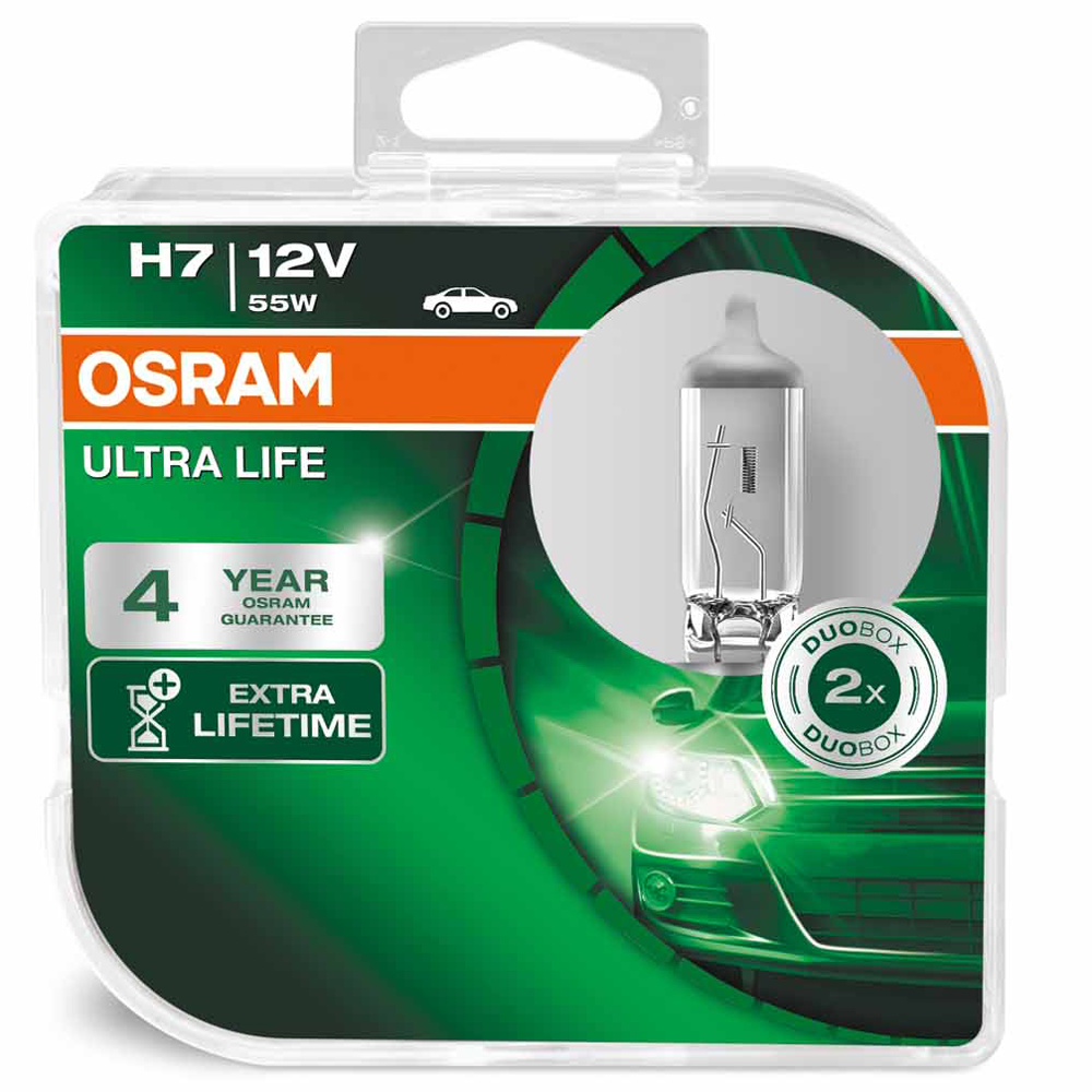 Osram Ultra Life Glühlampe H7 PX26d 12V 55W Doppelpack