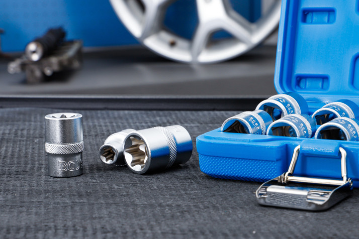 BGS Steckschlüssel-Einsatz-Satz E-Profil | Antrieb Innenvierkant 12,5 mm (1/2