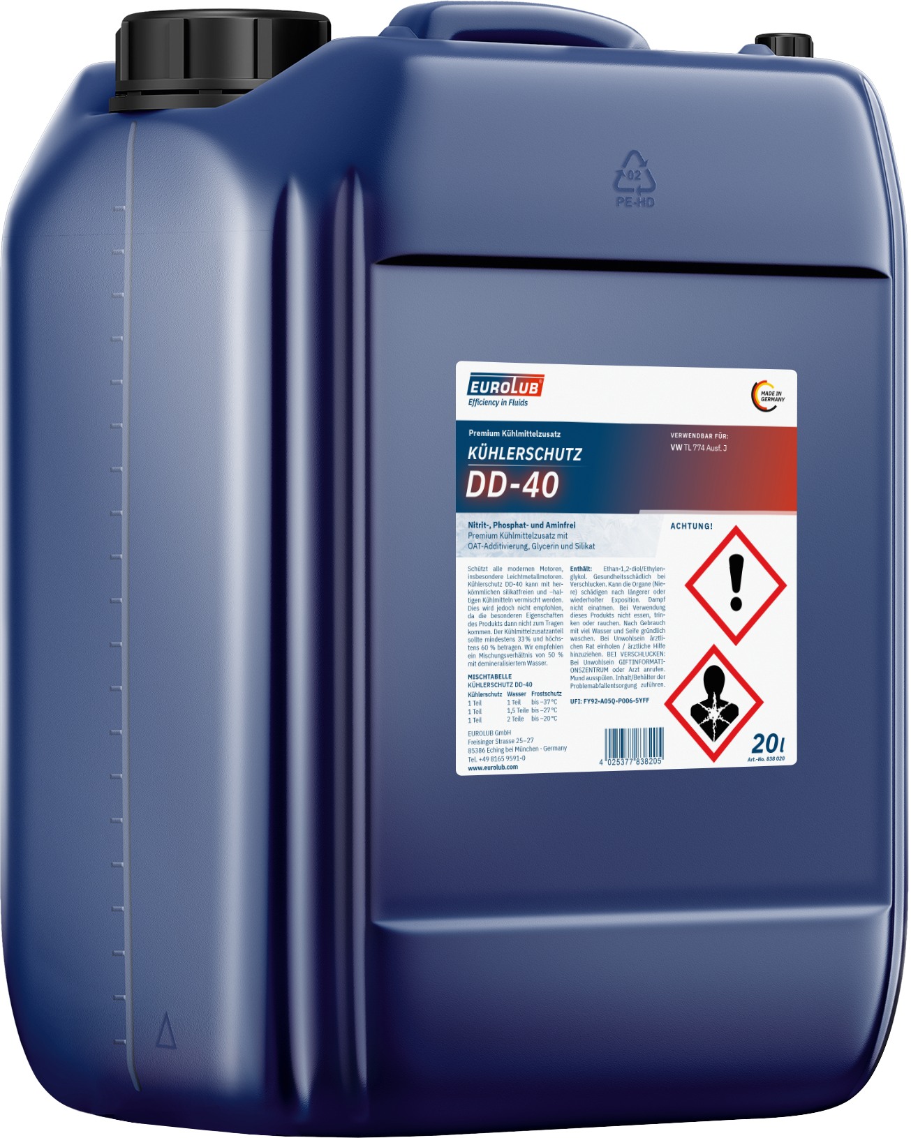 Eurolub Kühlerschutz DD-40 Konzentrat 20l Kanister