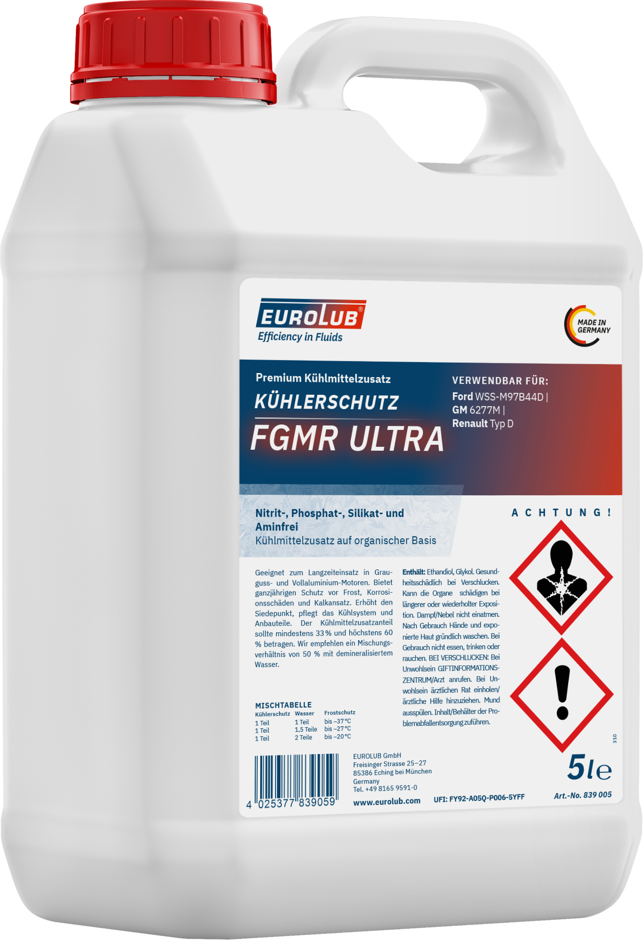 Eurolub Kühlerfrostschutz FGMR ULTRA Konzentrat 5l