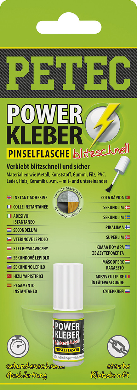 Petec 93404 POWER Kleber Pinselflasche SB, 4g