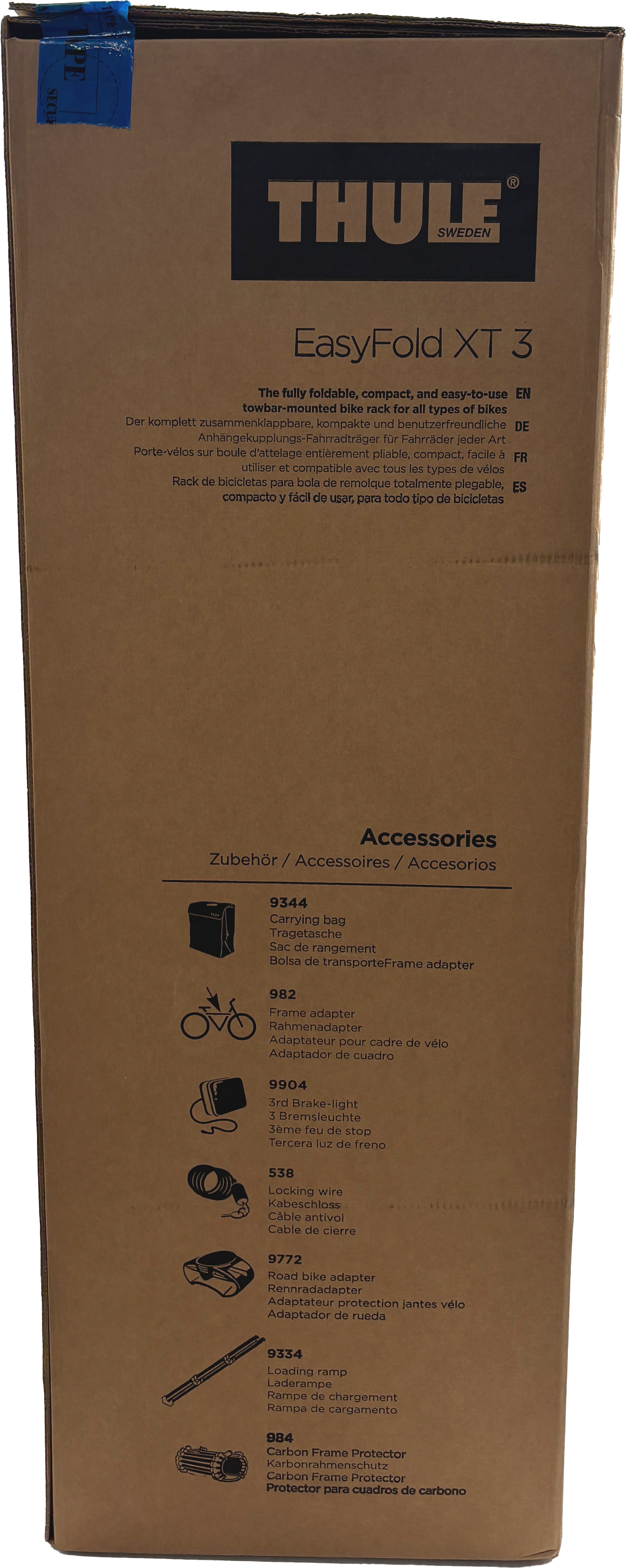 Thule EasyFold XT Fahrradträger für 3 Bikes silber/schwarz