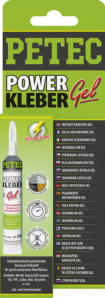 Petec 93720 Power Kleber Gel 20g