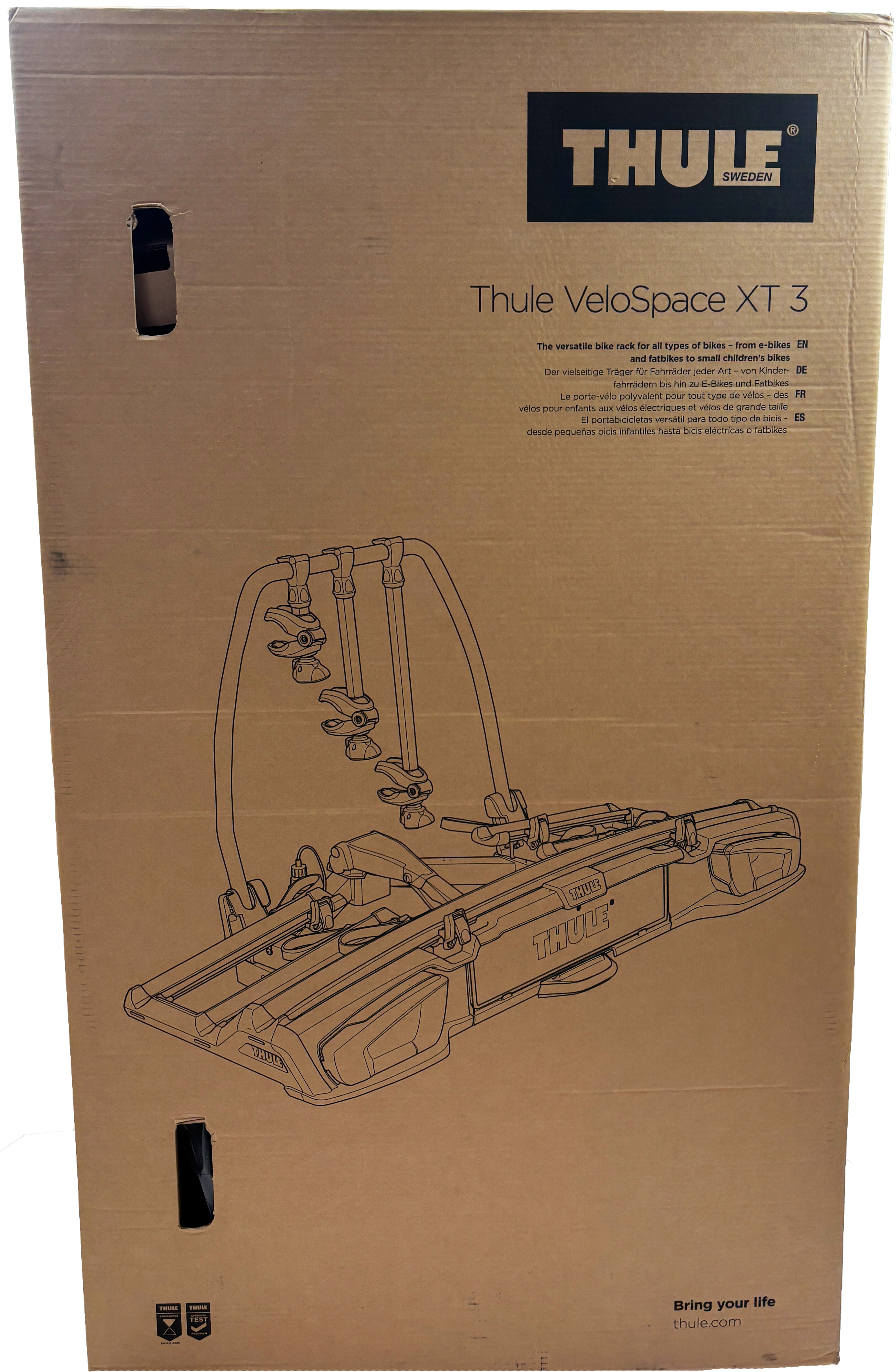 Thule VeloSpace XT Fahrradträger für 3 Bikes silber/schwarz