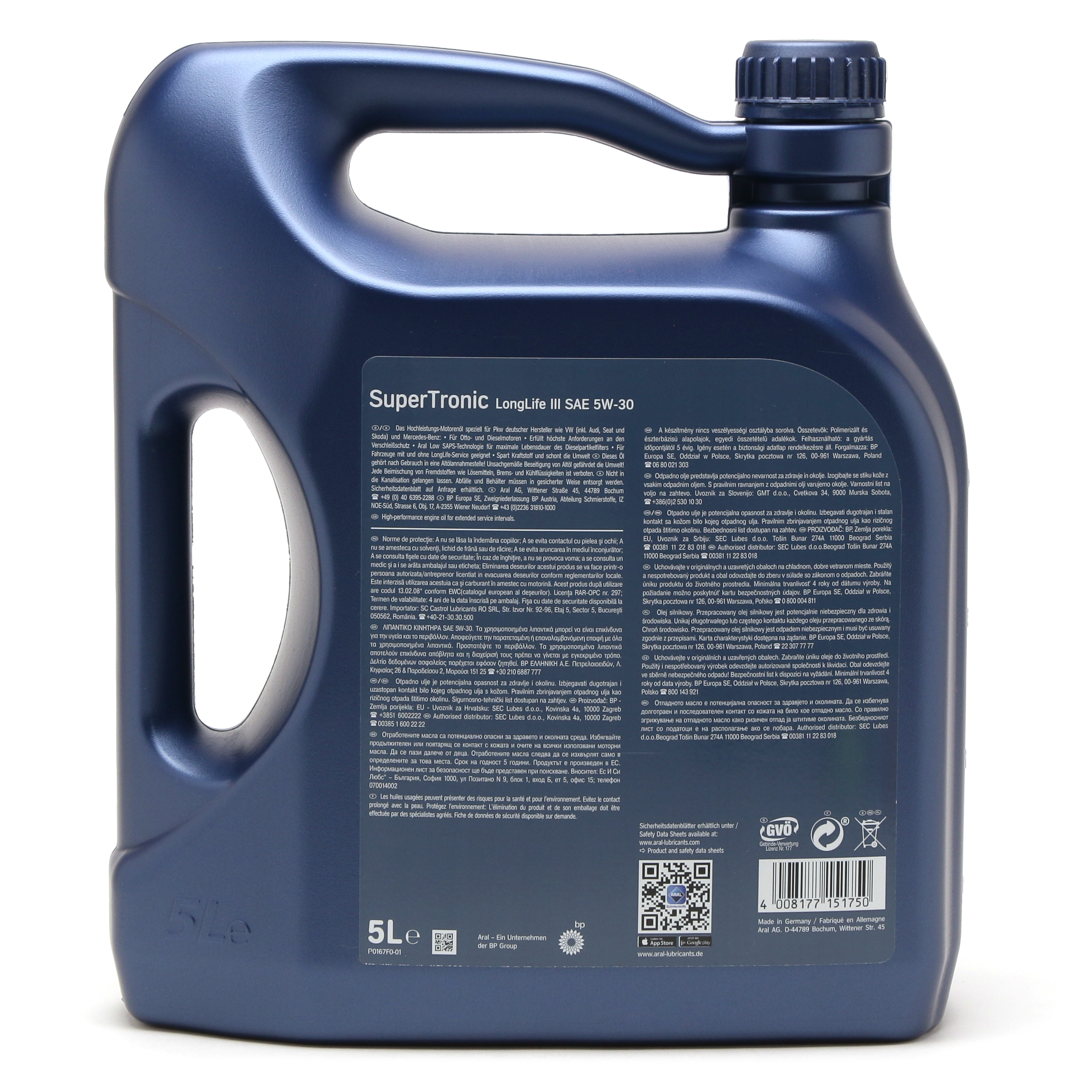 Aral Super Tronic LongLife III 5W-30 Motoröl 5l