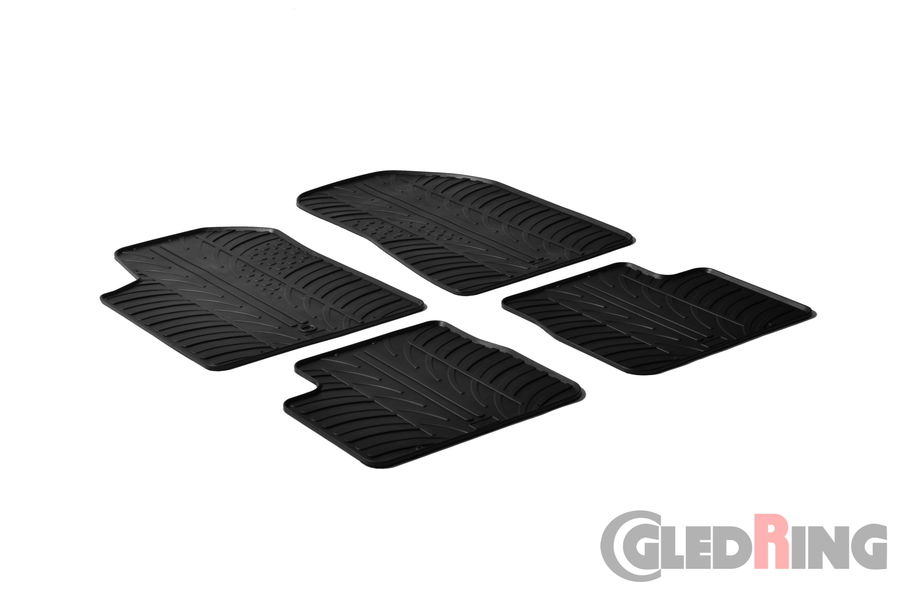 Original Gledring Passform Fußmatten Gummimatten 4 Tlg.+Fixing - ALFA ROMEO Giulietta 2010-2014