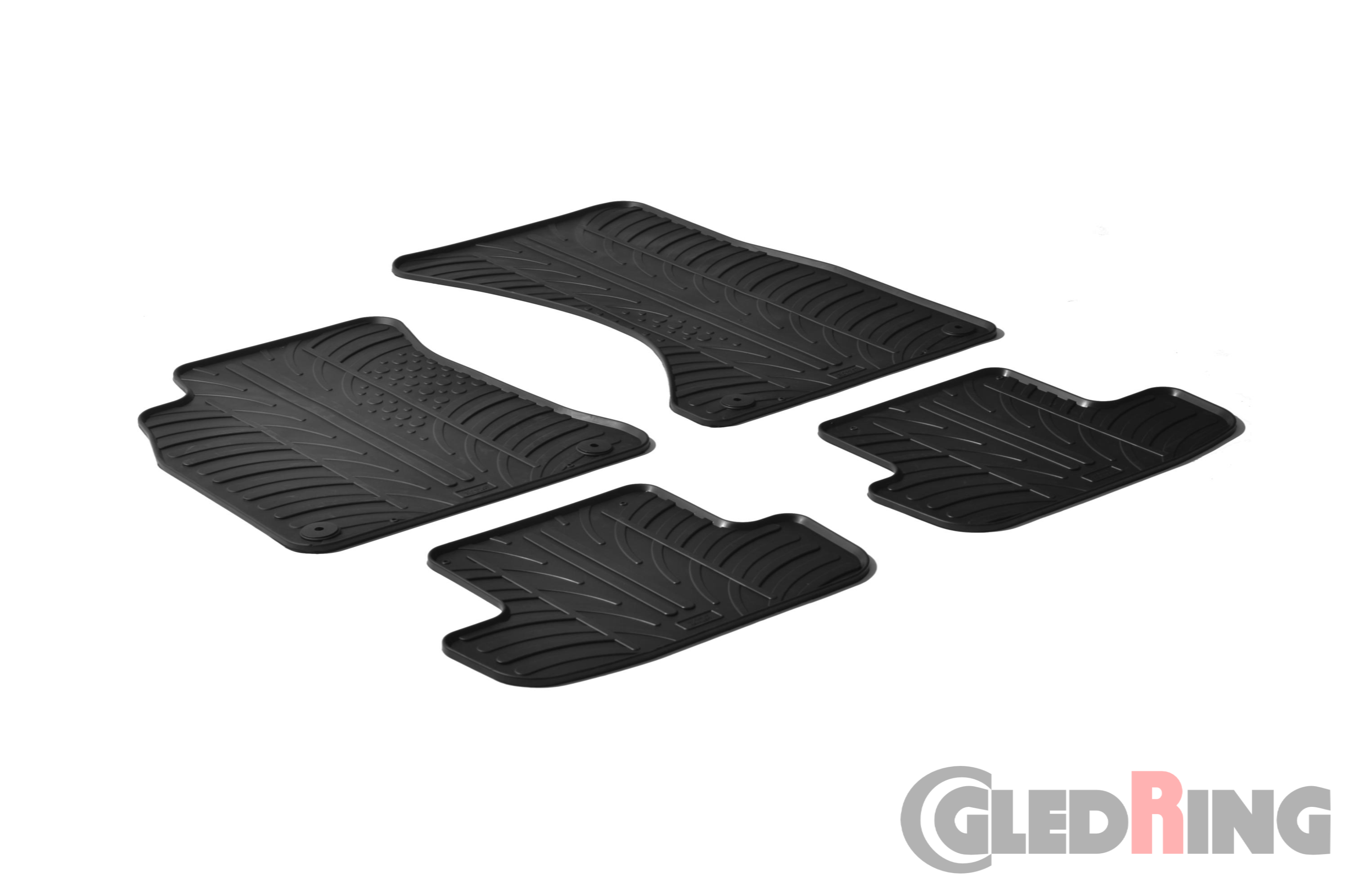 Original Gledring Passform Fußmatten Gummimatten 4 Tlg.+Fixing - AUDI A5 Coupe 2007-2016