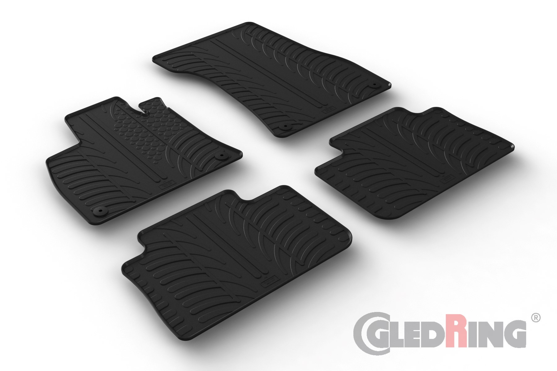 Original Gledring Passform Fußmatten Gummimatten 4 Tlg.+Fixing - AUDI e-tron SUV 05.2019->