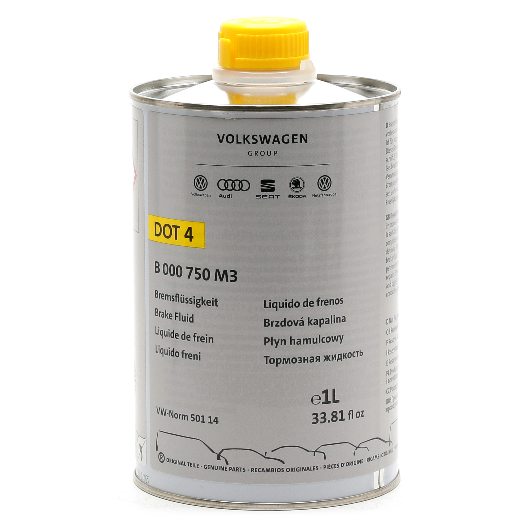 Original VW Audi Seat Skoda Bremsflüssigkeit DOT 4 - 1 Liter