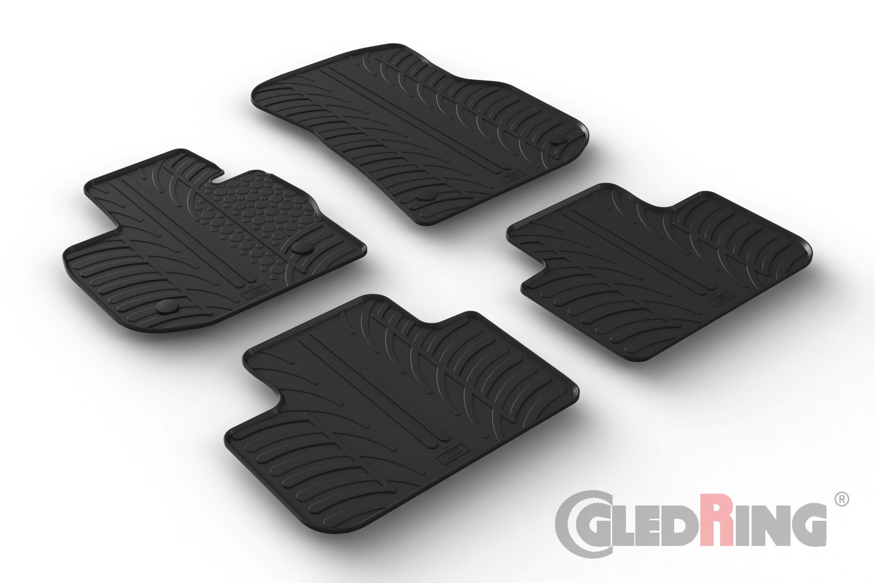 Original Gledring Passform Fußmatten Gummimatten 4 Tlg.+Fixing - BMW X4 G02 07.2018->