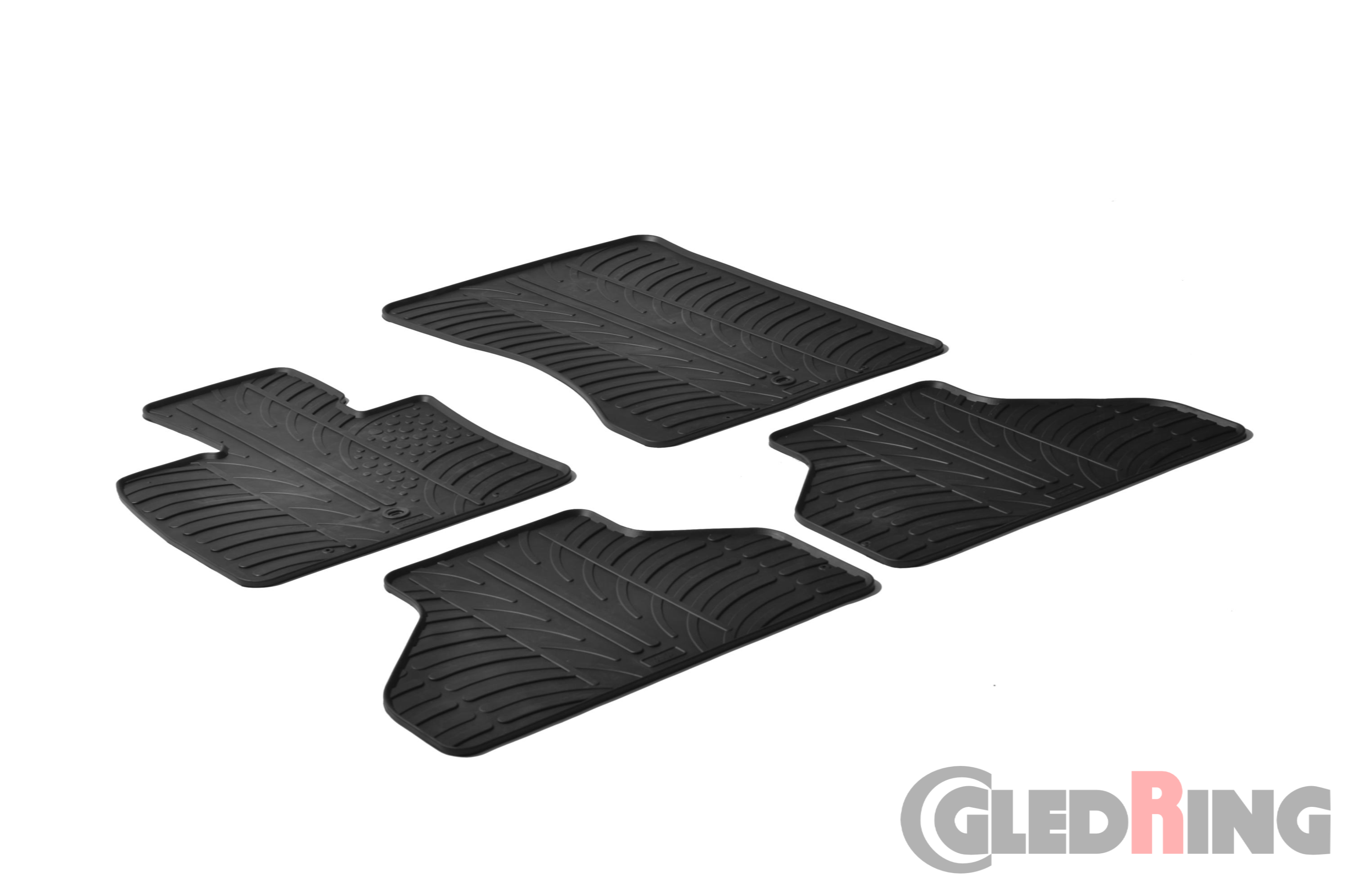 Original Gledring Passform Fußmatten Gummimatten 4 Tlg.+Fixing - BMW X5 E70 2006-2012