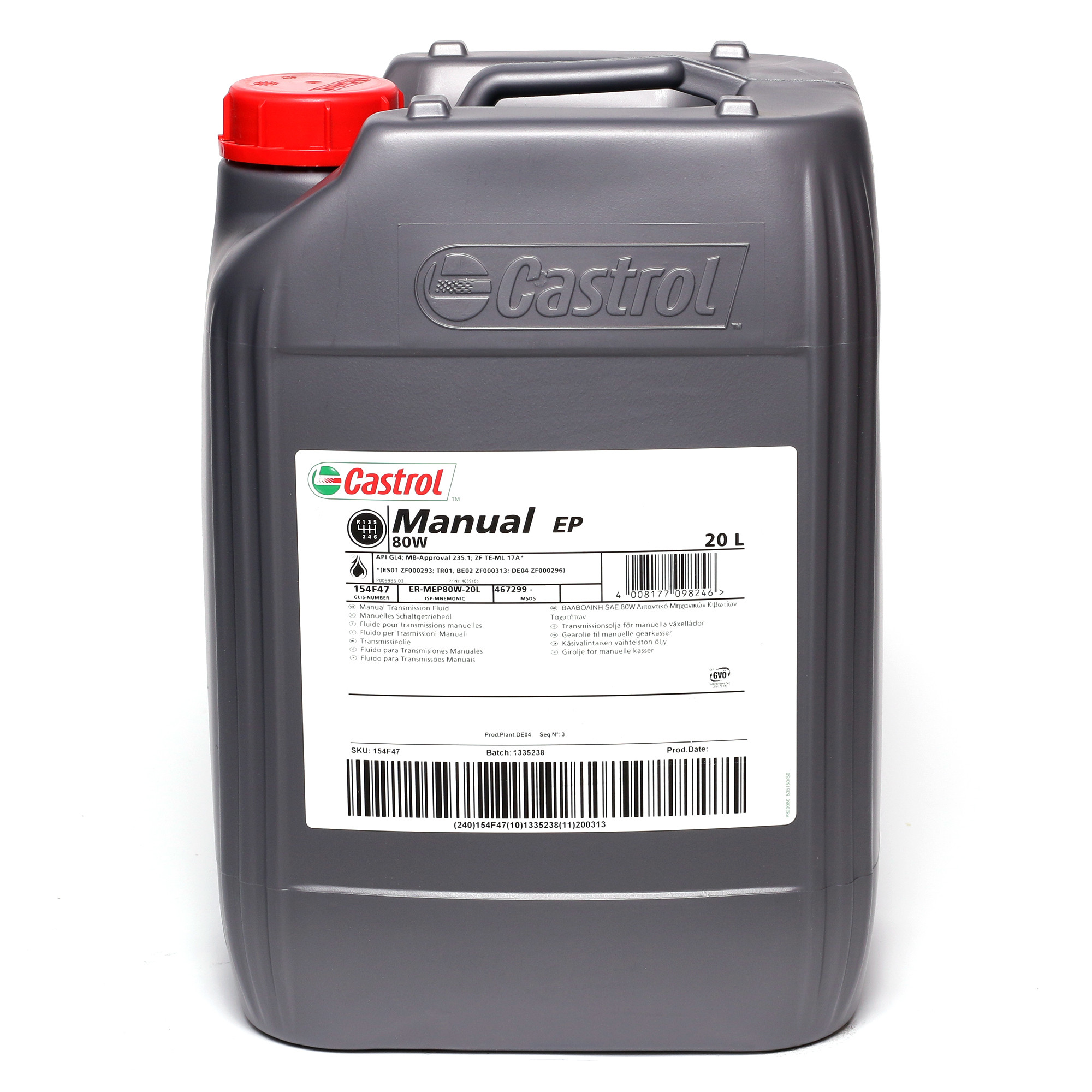 Castrol Manual EP 80W Schaltgetriebeöl 20l Kanister