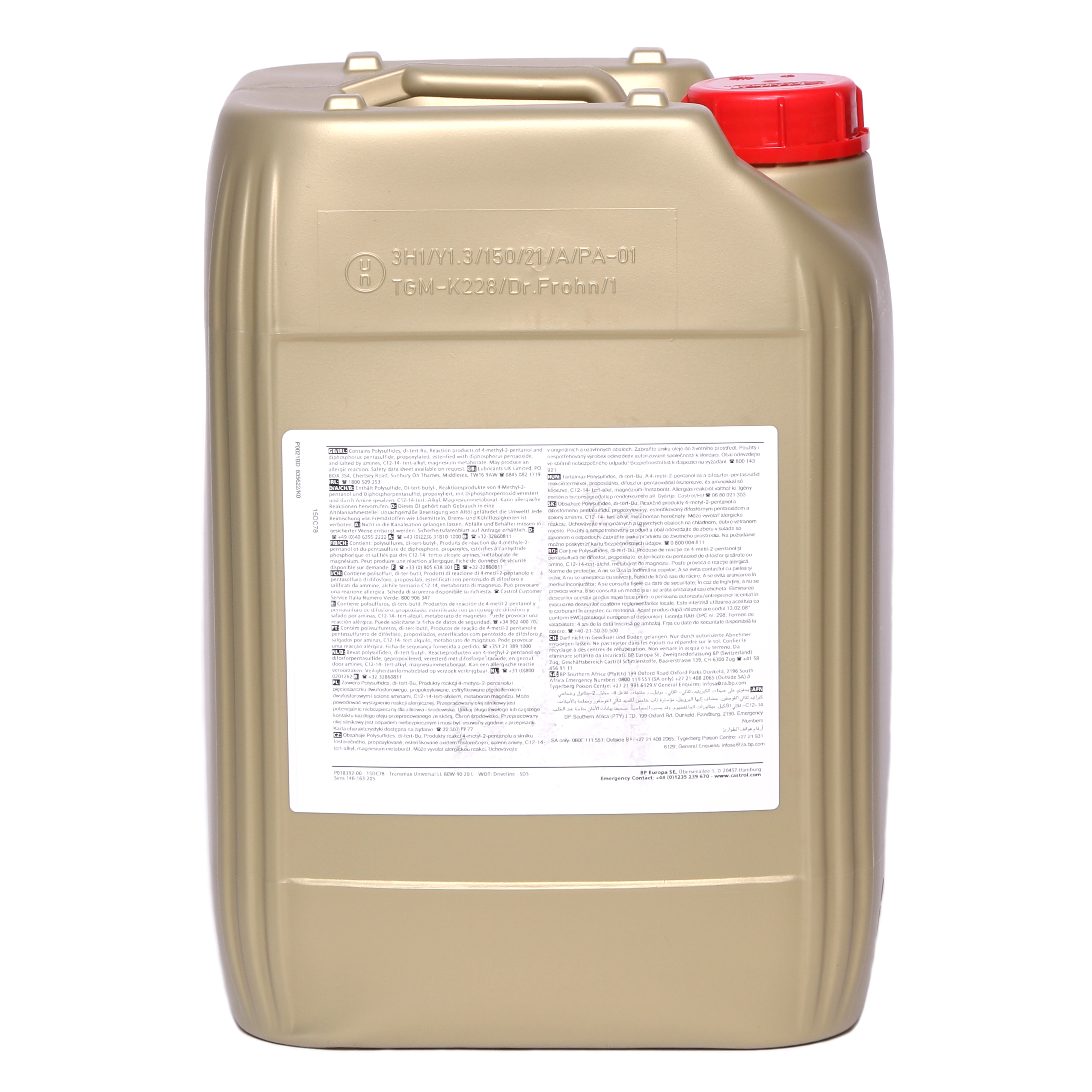 Castrol Transmax Universal LL 80W-90 20 Liter Kanister