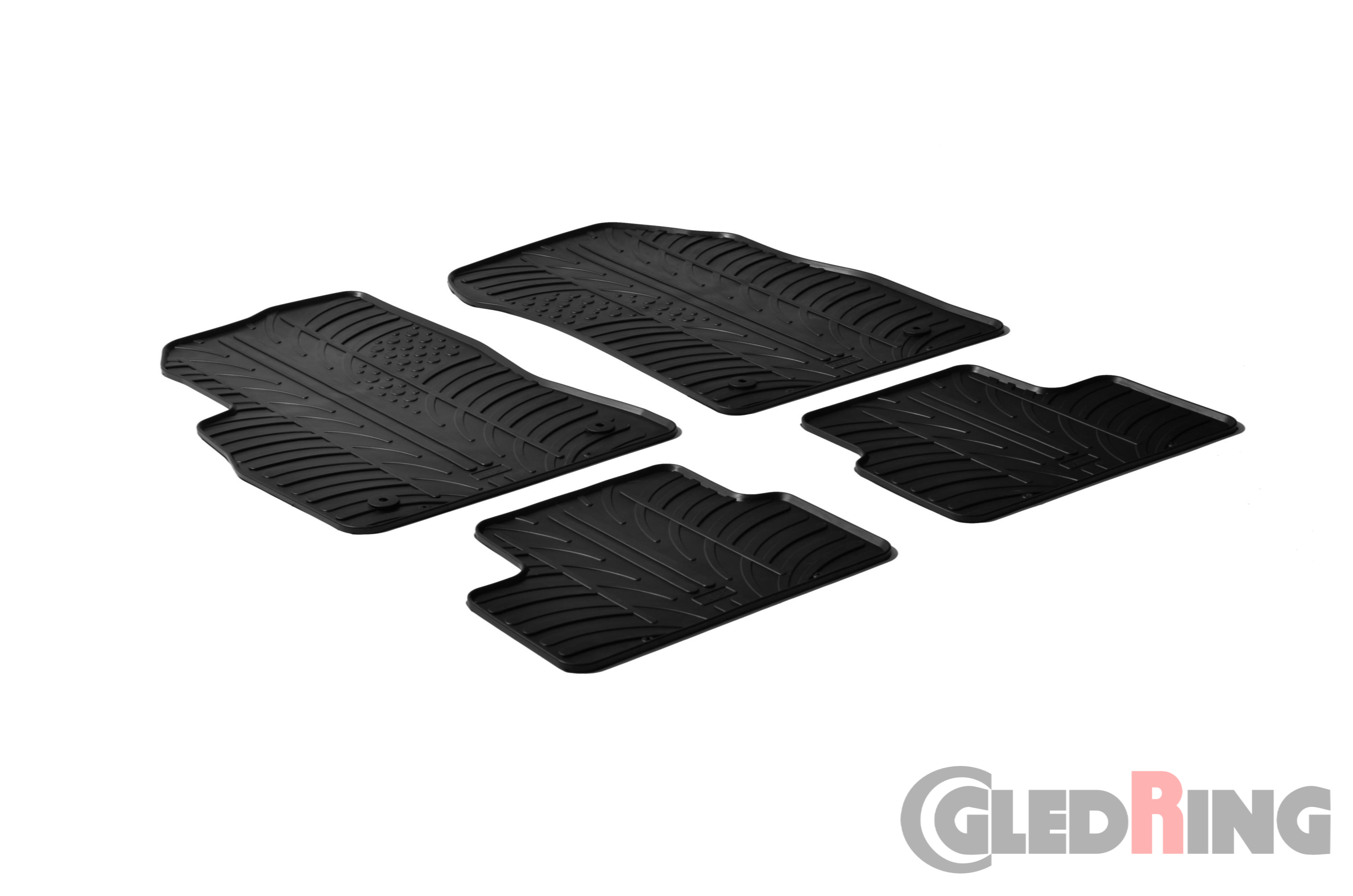 Original Gledring Passform Fußmatten Gummimatten 4 Tlg.+Fixing - CHERVOLET Cruze 2009->