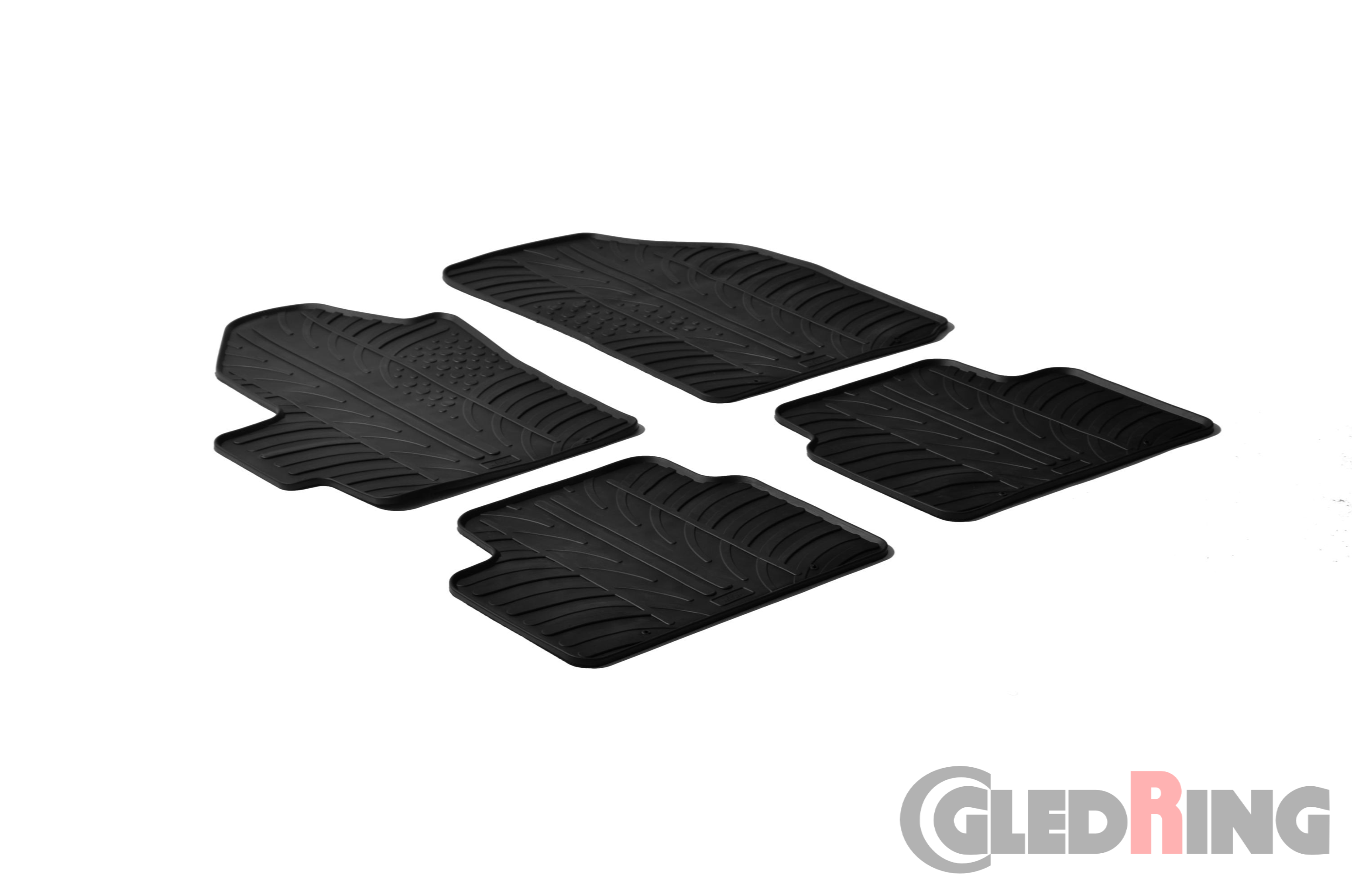 Original Gledring Passform Fußmatten Gummimatten 4 Tlg. - CHERVOLET Spark 2005 -2010