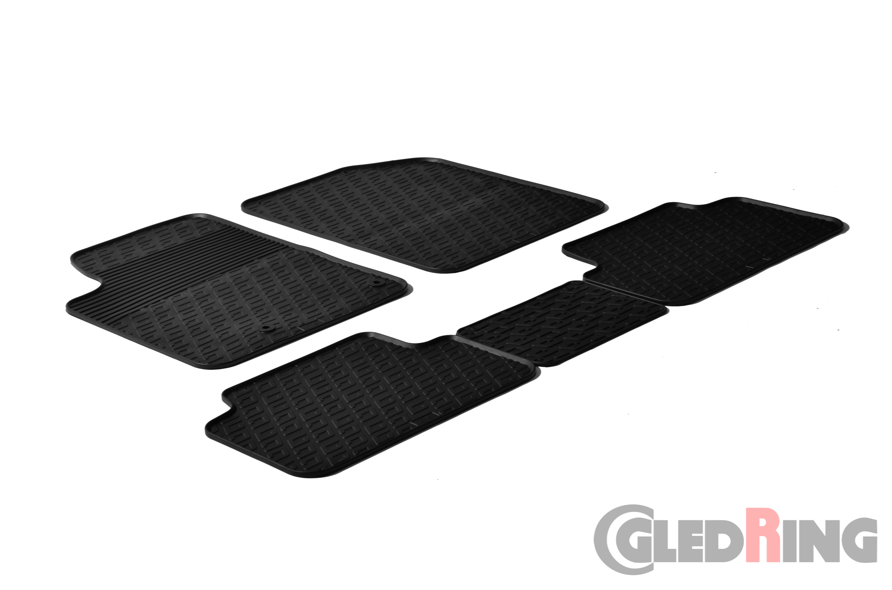 Original Gledring Passform Fußmatten Gummimatten 5 Tlg.+Fixing - CITROEN Berlingo 2002-2007