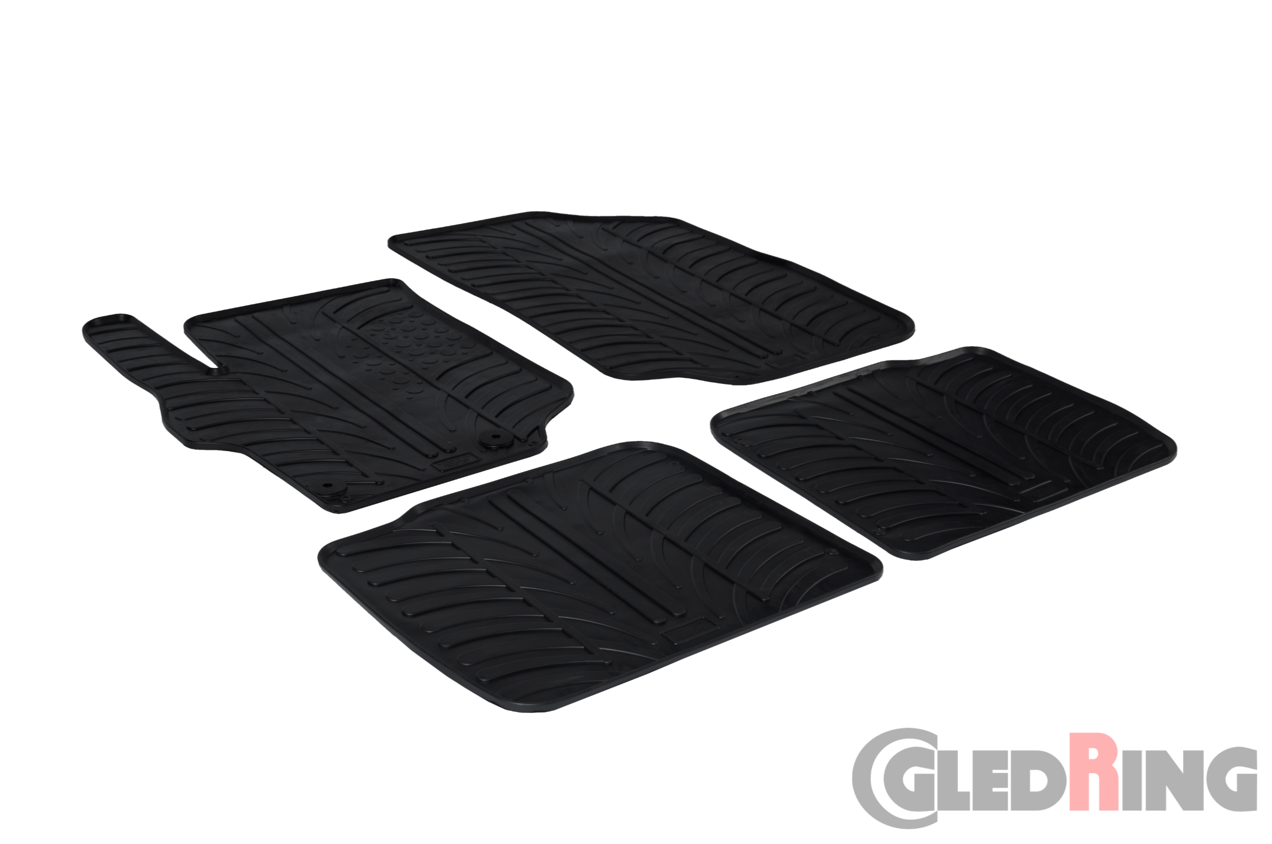 Original Gledring Passform Fußmatten Gummimatten 4 Tlg.+Fixing - CITROEN C-Elysee 2012->