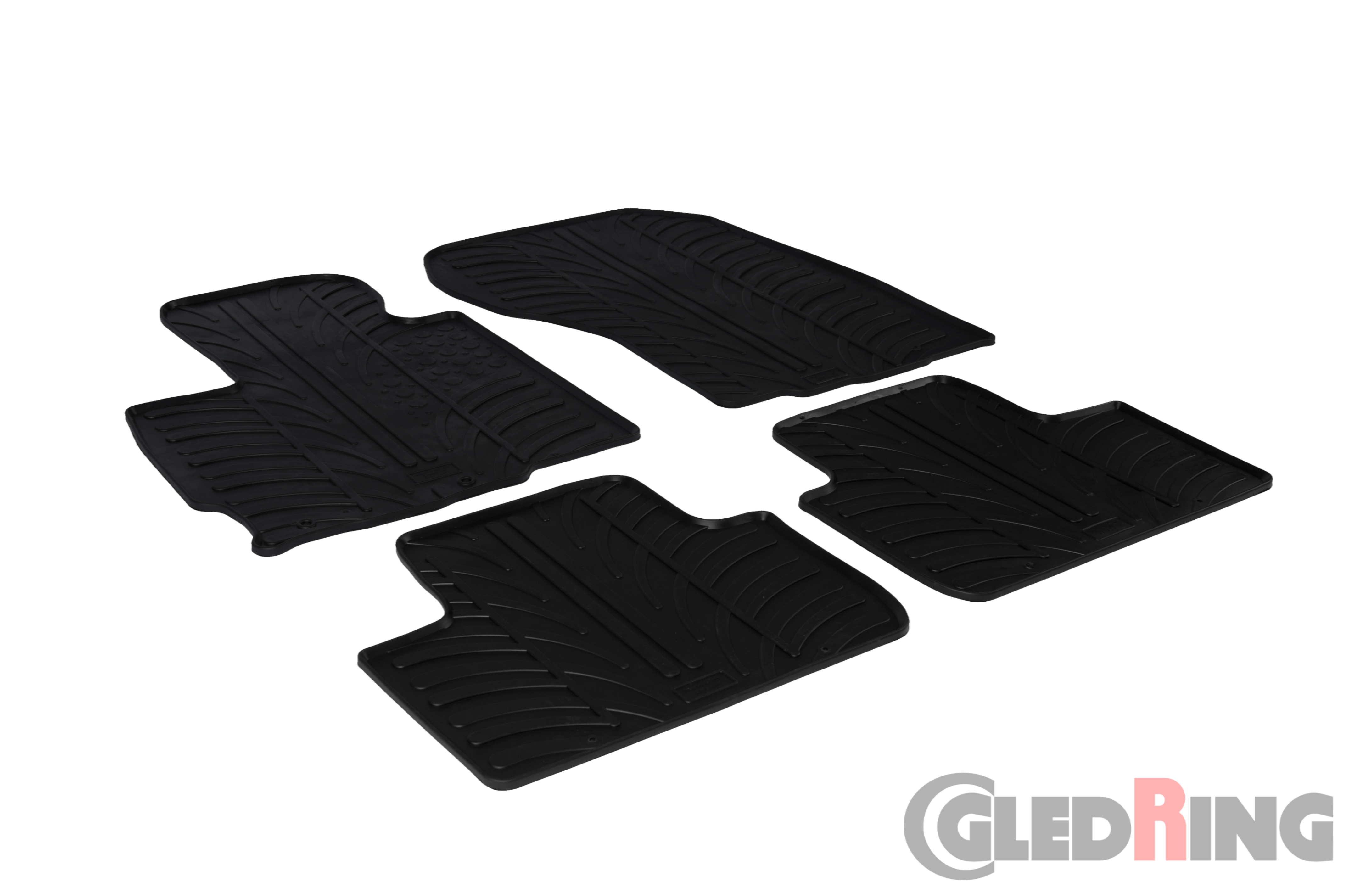 Original Gledring Passform Fußmatten Gummimatten 4 Tlg.+Fixing - CITROEN C4 Aircross 2012-2017