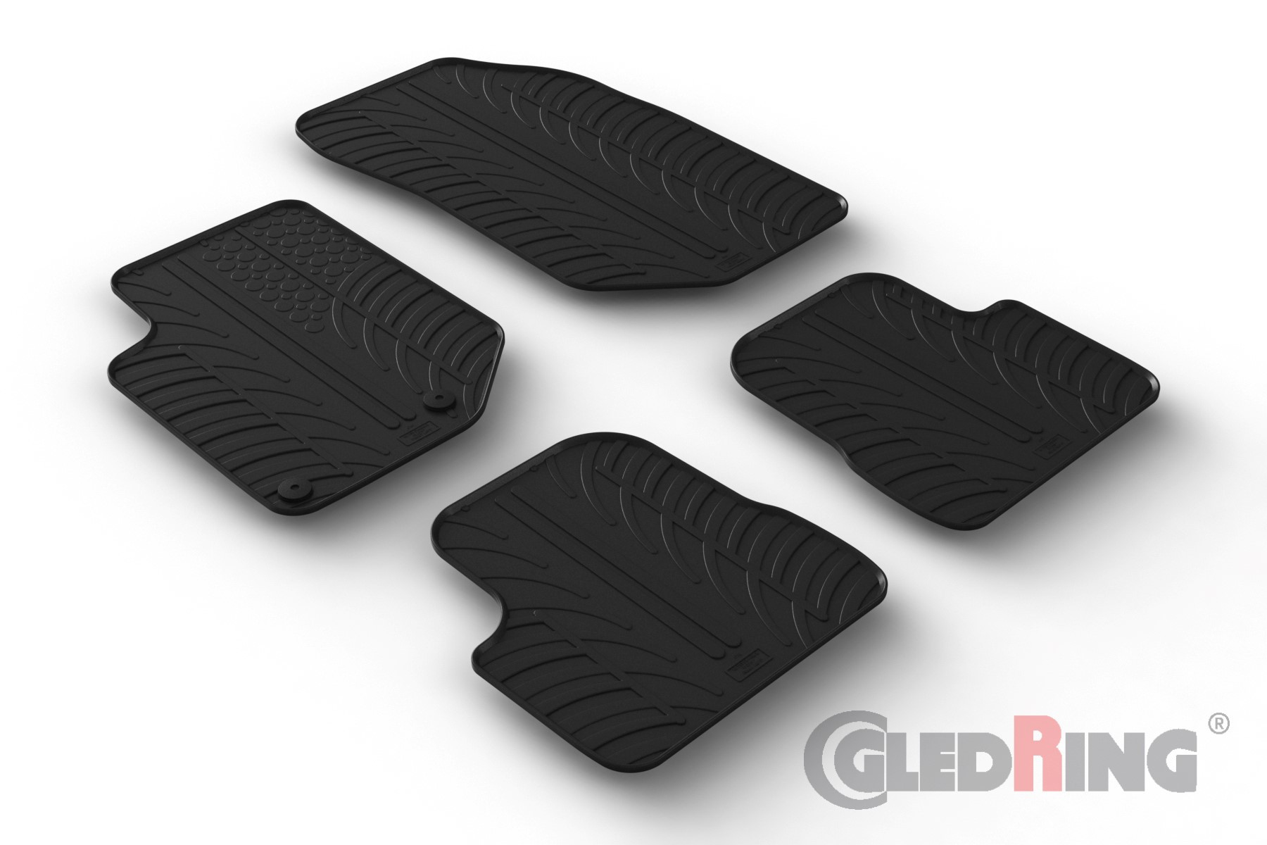 Original Gledring Passform Fußmatten Gummimatten 4 Tlg.+Fixing - DS DS3 Crossback 05.2019->