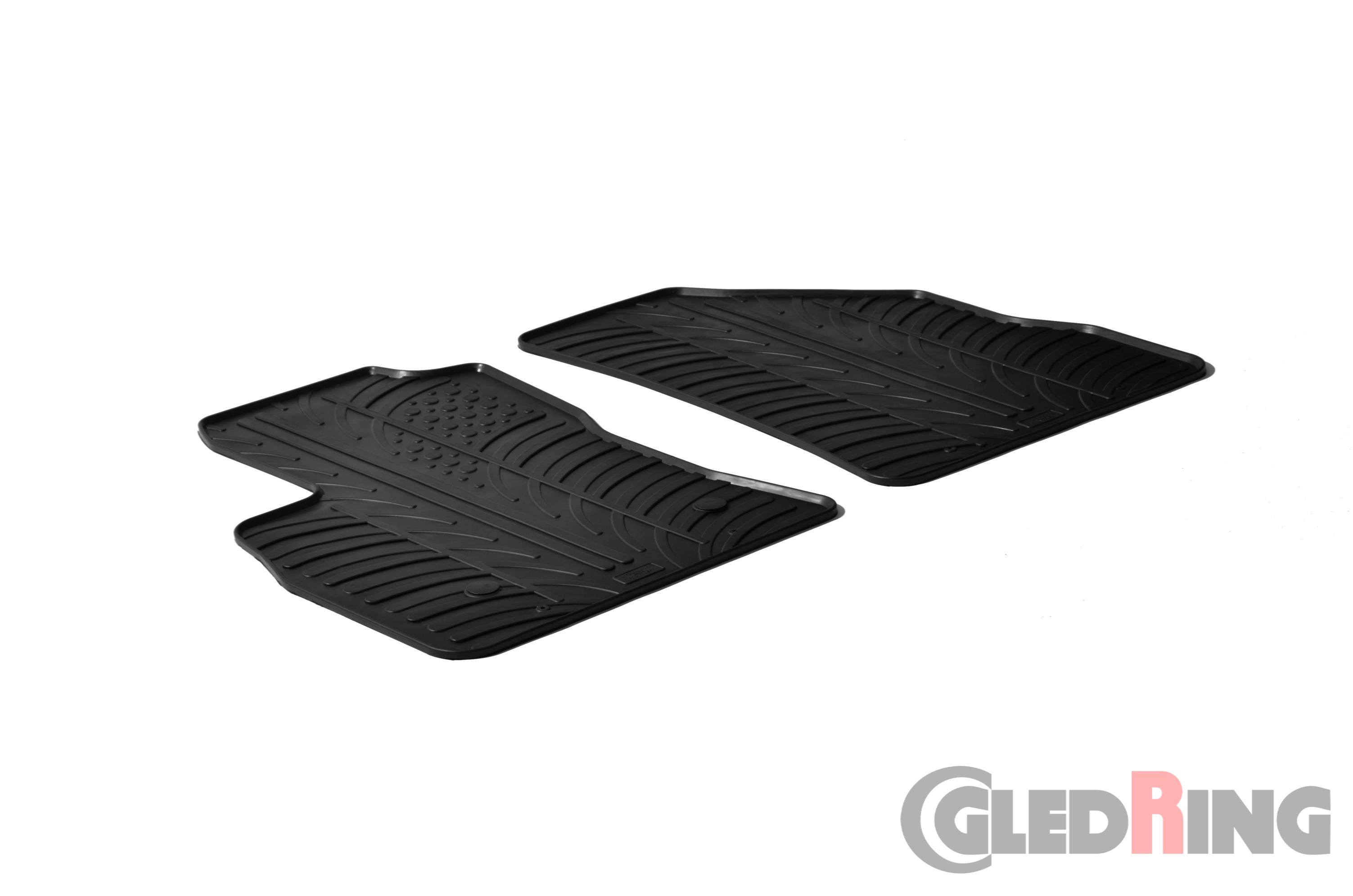 Original Gledring Passform Fußmatten Gummimatten 2 Tlg.+Fixing - FIAT Doblo Cargo 2010-2023