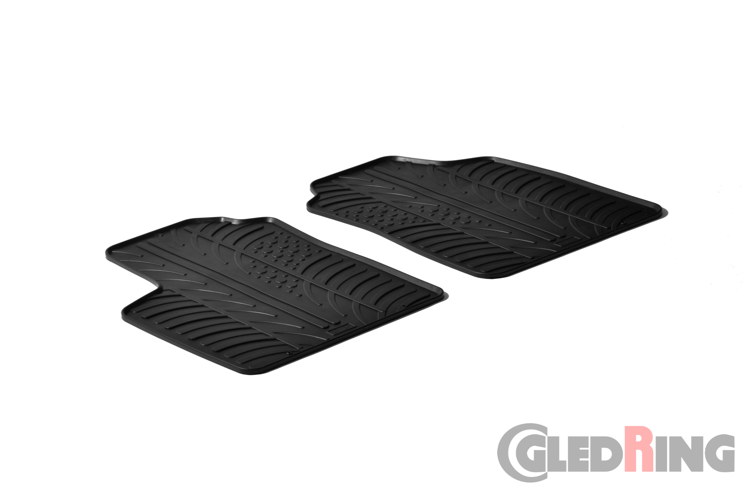 Original Gledring Passform Fußmatten Gummimatten 2 Tlg. - FIAT Panda Van 2003-2011