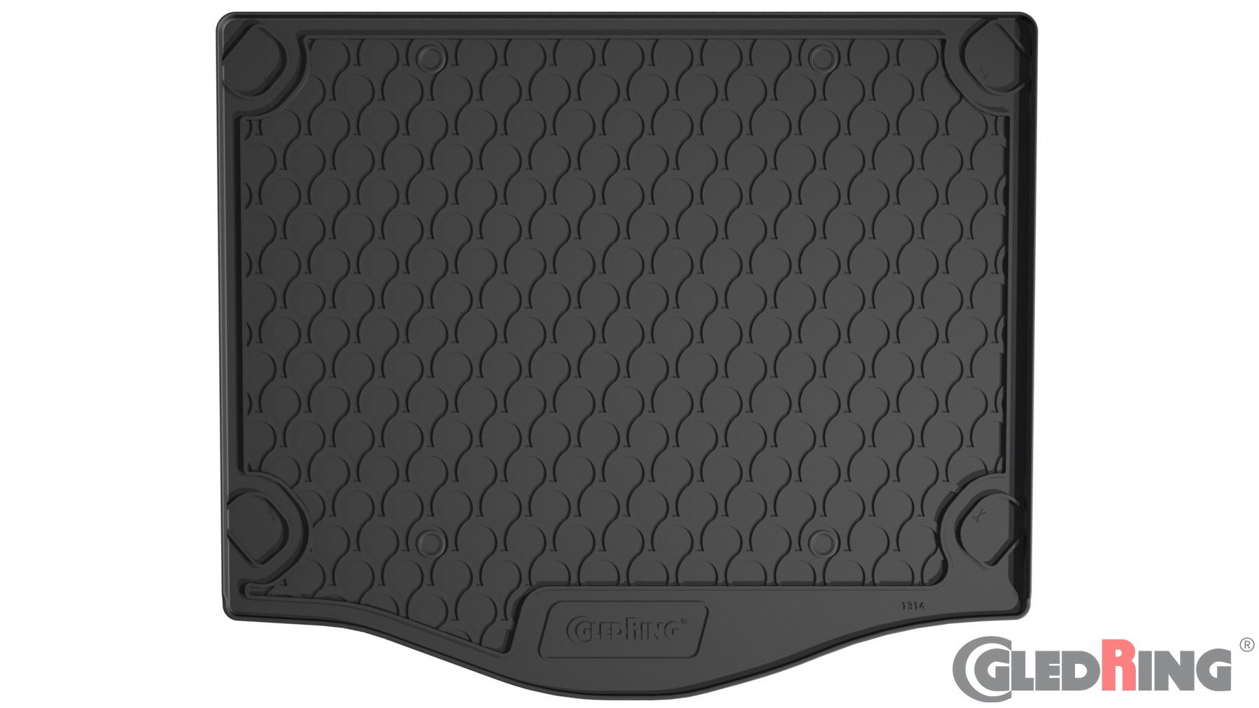 Original Gledring Premium Gummi Kofferraummatte - FORD Focus HB III (mit Reserverad) 2011-2018