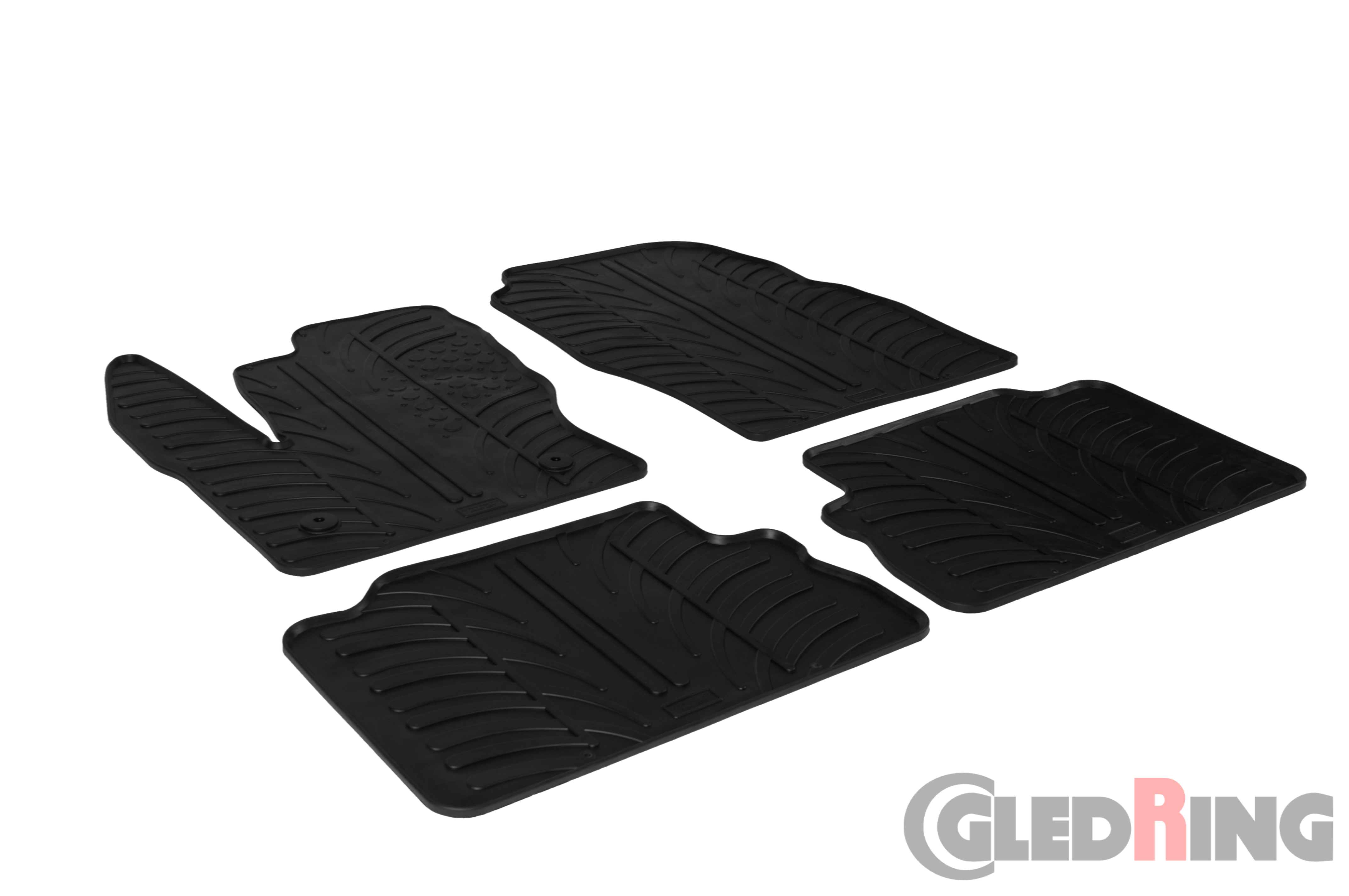 Original Gledring Passform Fußmatten Gummimatten 4 Tlg.+Fixing - FORD Kuga 2013-2016