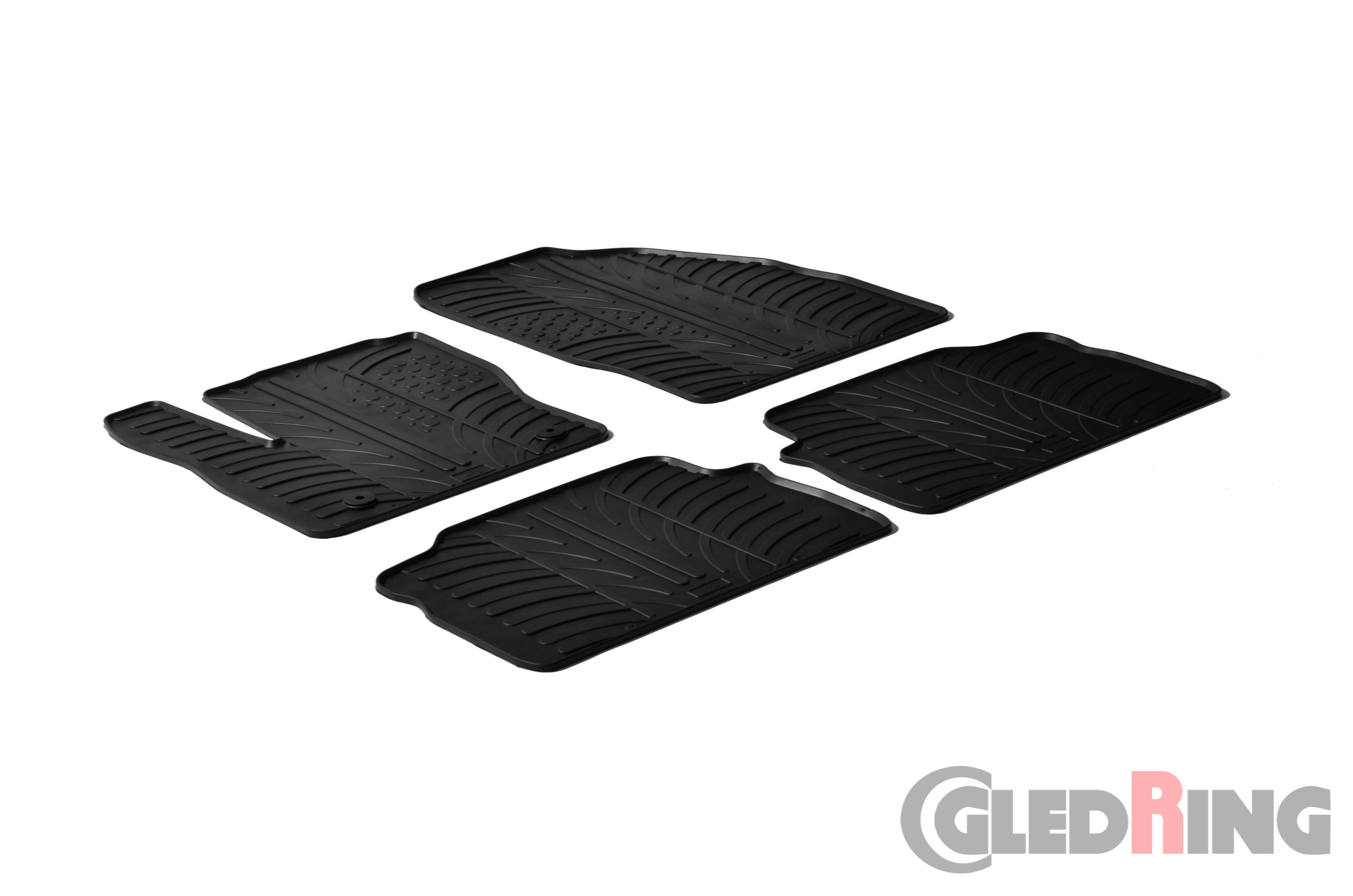 Original Gledring Passform Fußmatten Gummimatten 4 Tlg.+Fixing - FORD Kuga 2011-2013