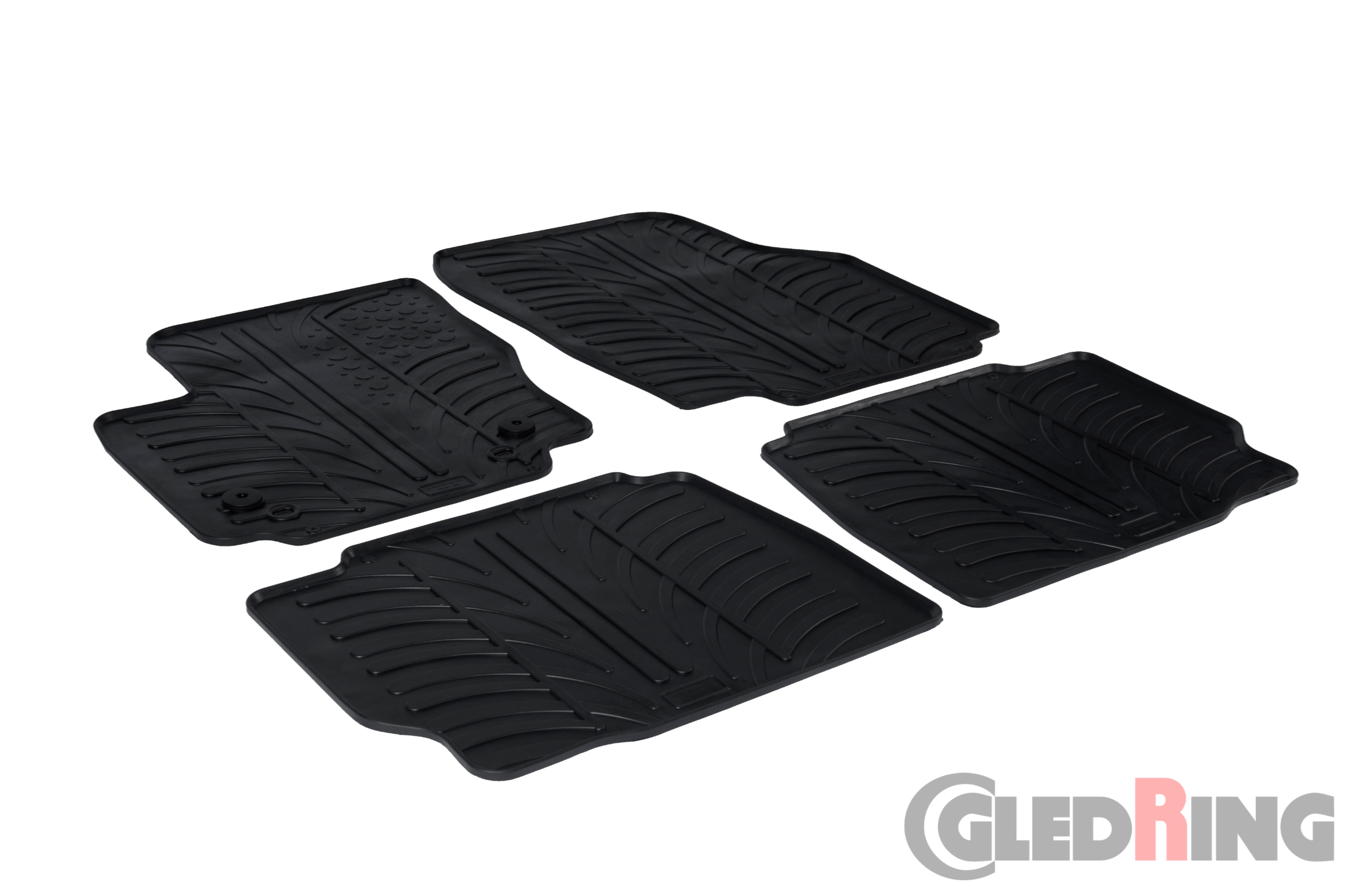 Original Gledring Passform Fußmatten Gummimatten 4 Tlg.+Fixing - FORD Mondeo 2011-2015