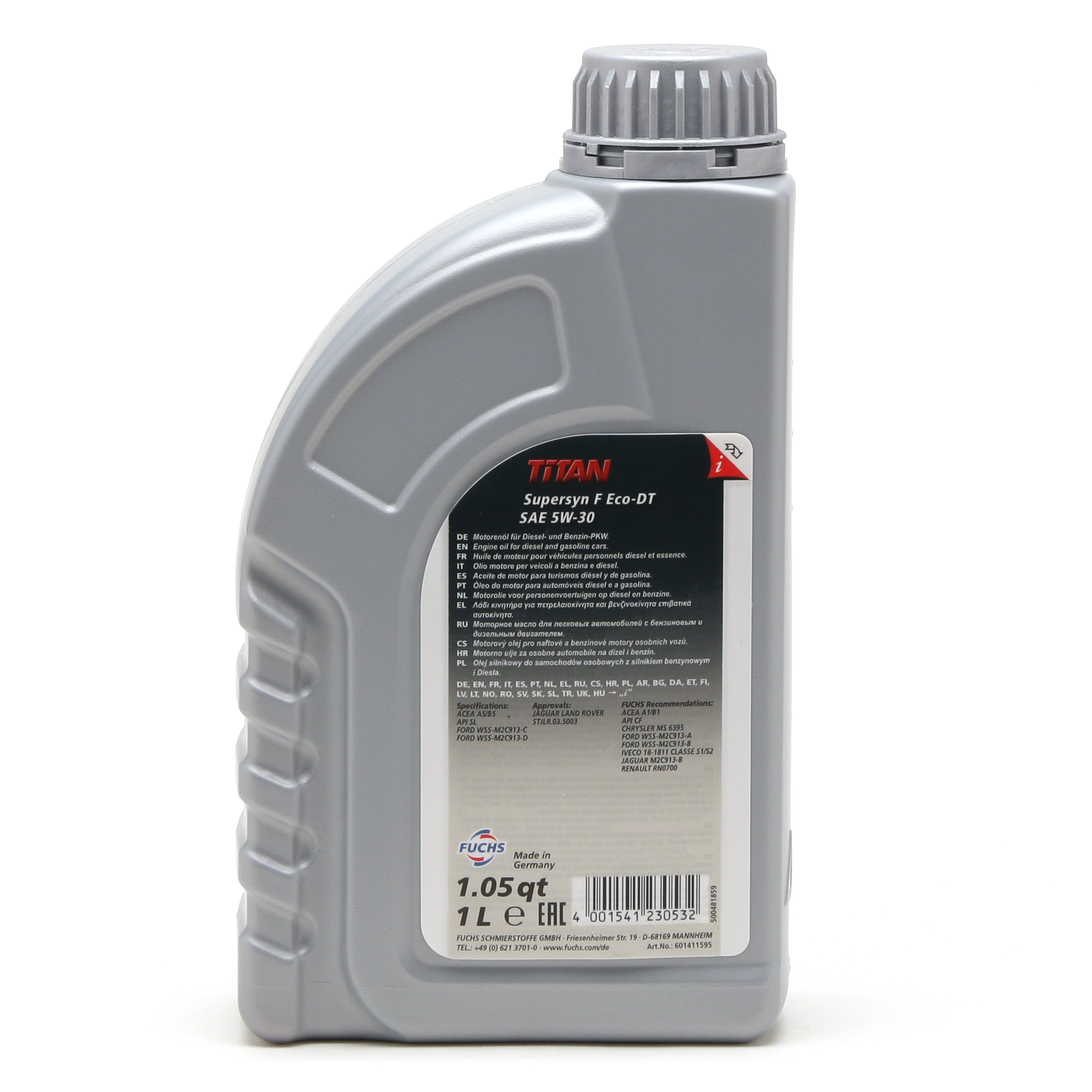 FUCHS TITAN Supersyn F Eco-DT SAE 5W-30 Motoröl 1l - SAE 5W-30 - Auto ...