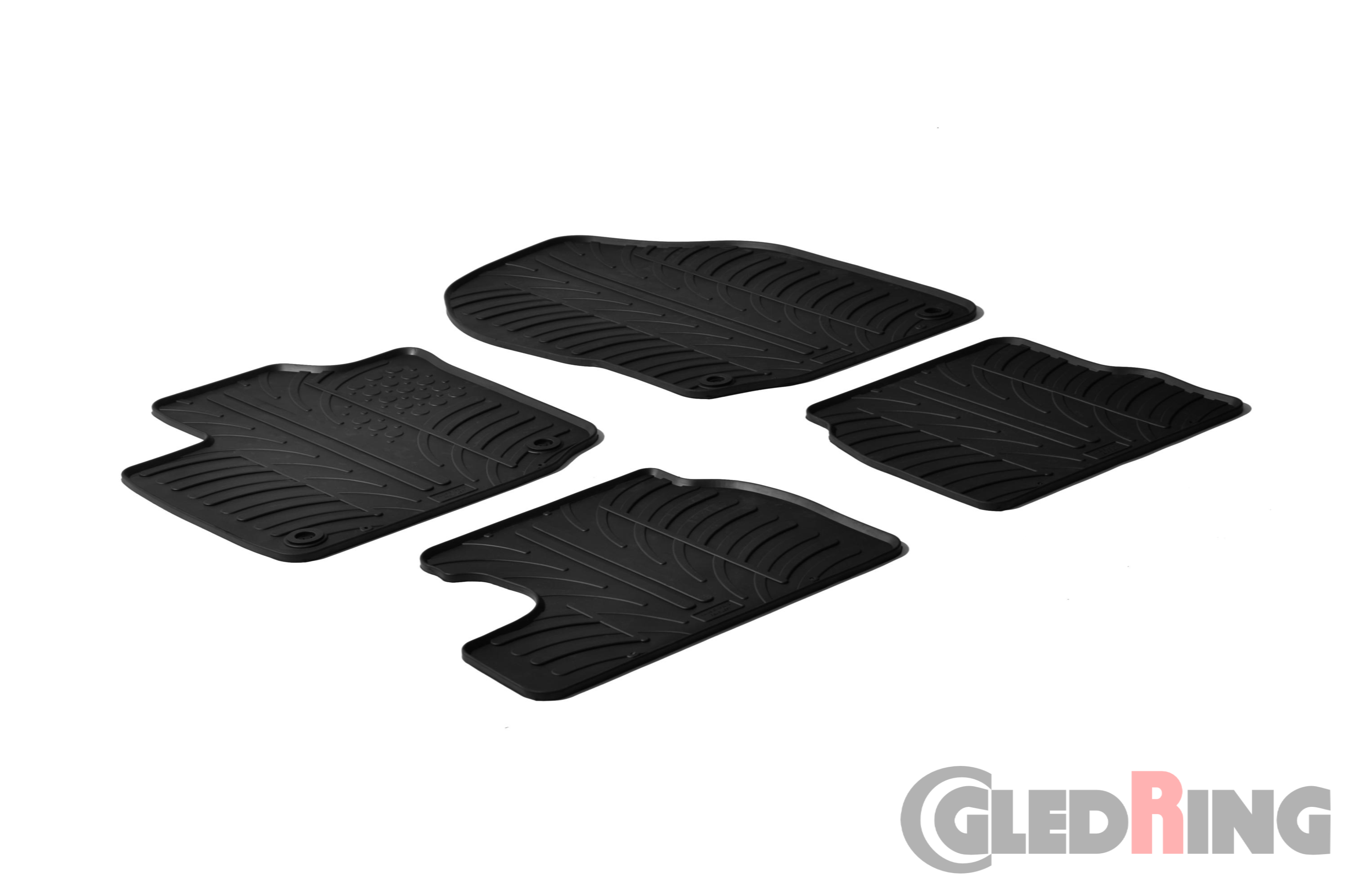 Original Gledring Passform Fußmatten Gummimatten 4 Tlg.+Fixing - HONDA Civic 2012-04.2017/ 5 Türig NUR FÜR BENZINER