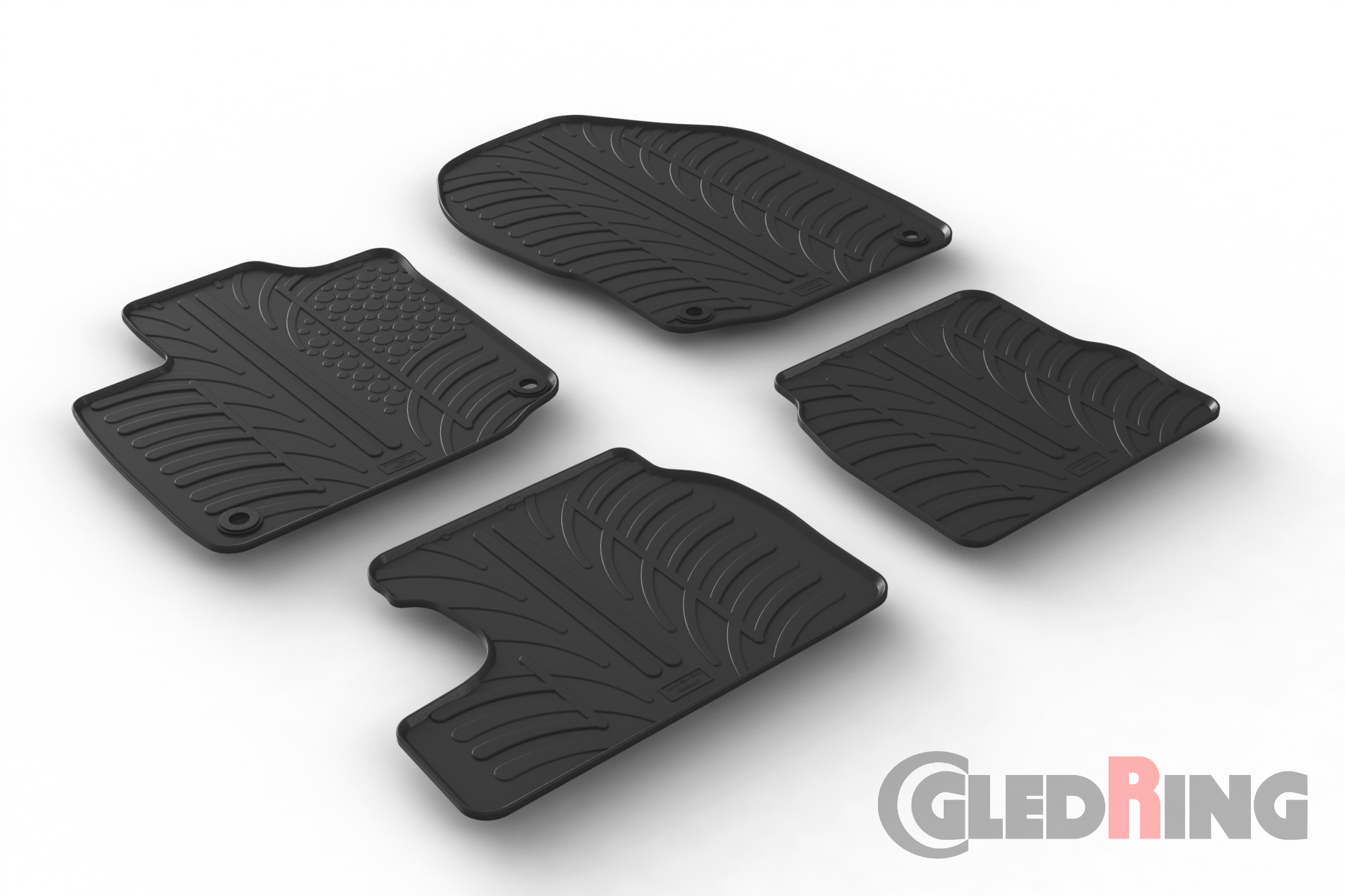 Original Gledring Passform Fußmatten Gummimatten 4 Tlg.+Fixing - HONDA Civic 2012-04.2017/ 5 Türig NUR FÜR DIESEL