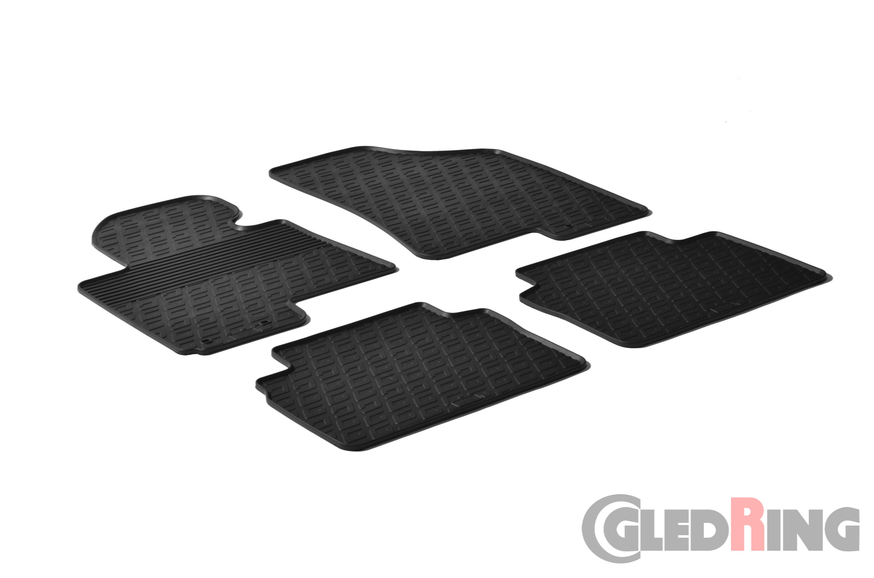 Original Gledring Passform Fußmatten Gummimatten 4 Tlg. Loch Fix. - HYUNDAI ix35 2010->