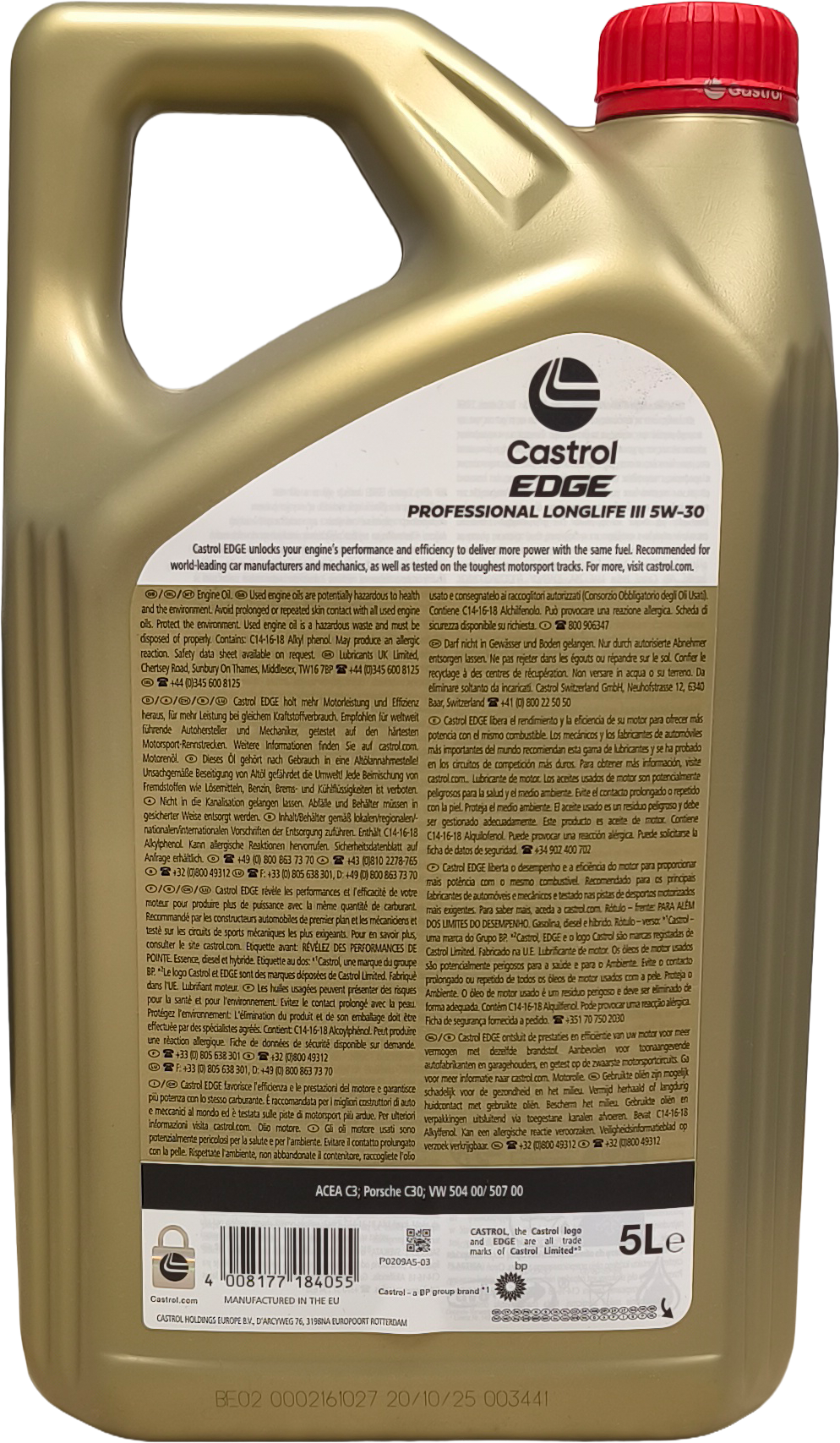 Castrol Edge Professional Longlife III 5W-30 Motoröl 5l Kanister (ex. FST)