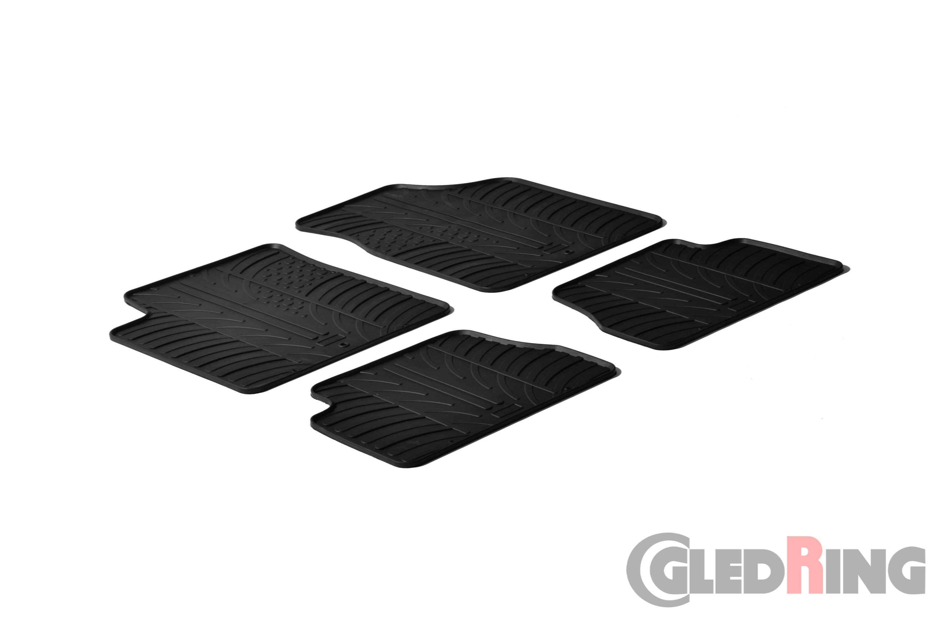 Original Gledring Passform Fußmatten Gummimatten 4 Tlg. - Kia Picanto 2004 -2010