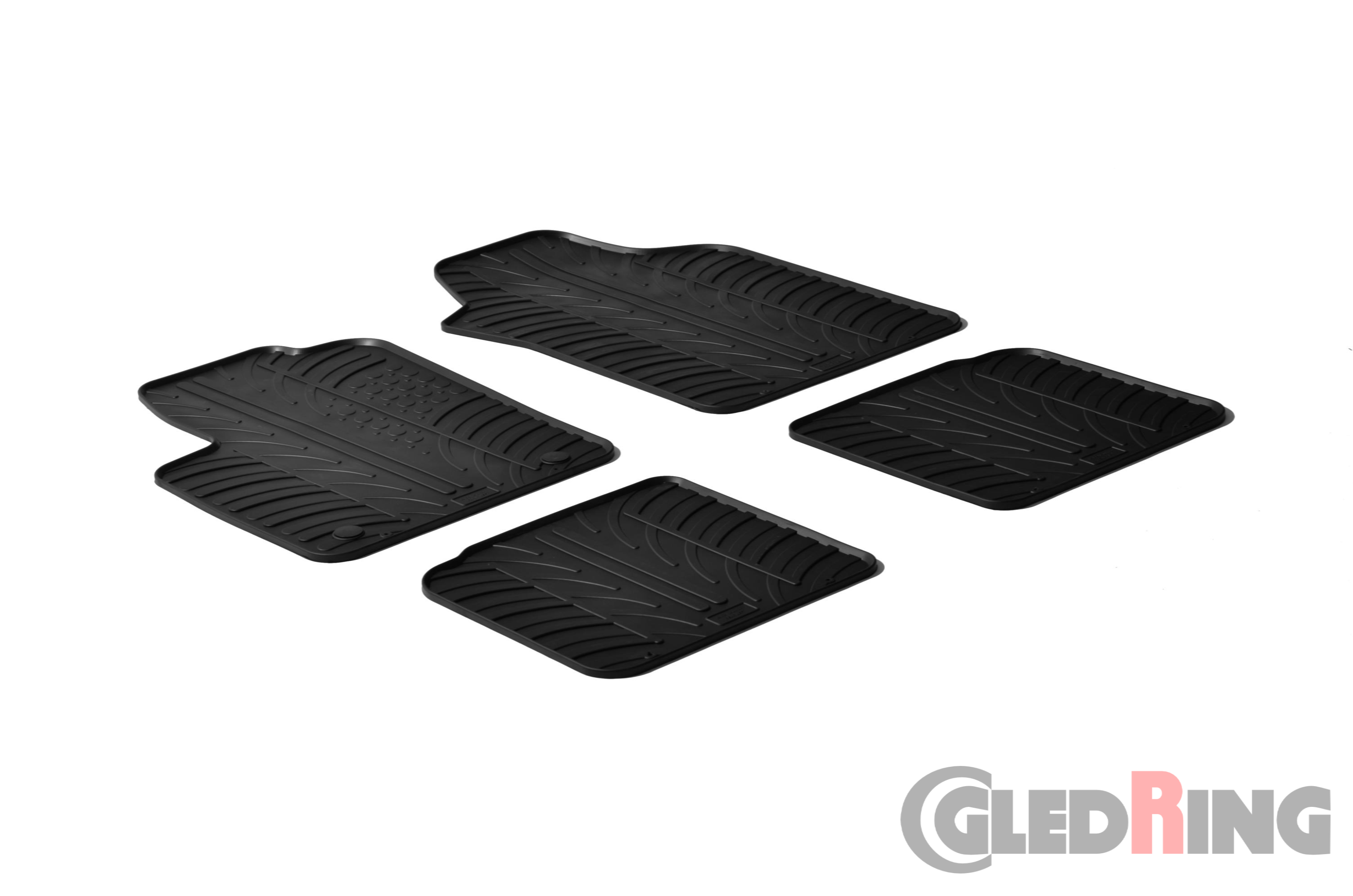 Original Gledring Passform Fußmatten Gummimatten 4 Tlg.+Fixing - LANCIA Ypsilon 06/2011->2024