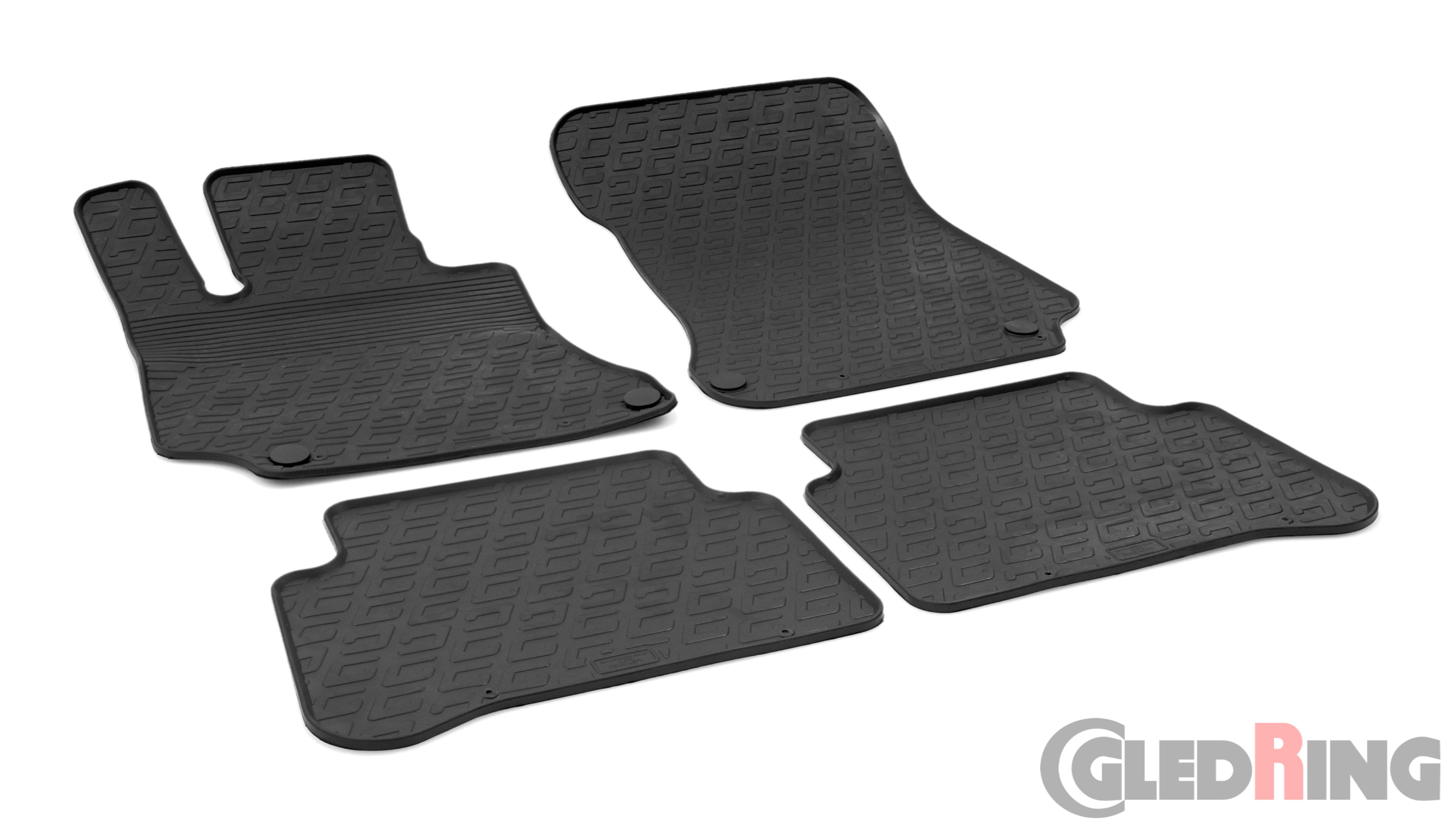 Original Gledring Passform Fußmatten Gummimatten 4 Tlg.+Fixing - MERCEDES-BENZ E Klasse W212 2014-02.2016
