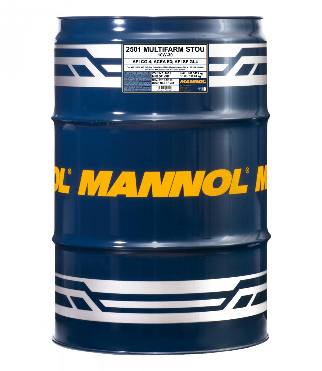 Mannol 2501 Multifarm STOU 10W-30 Mehrzwecköl 208l Fass