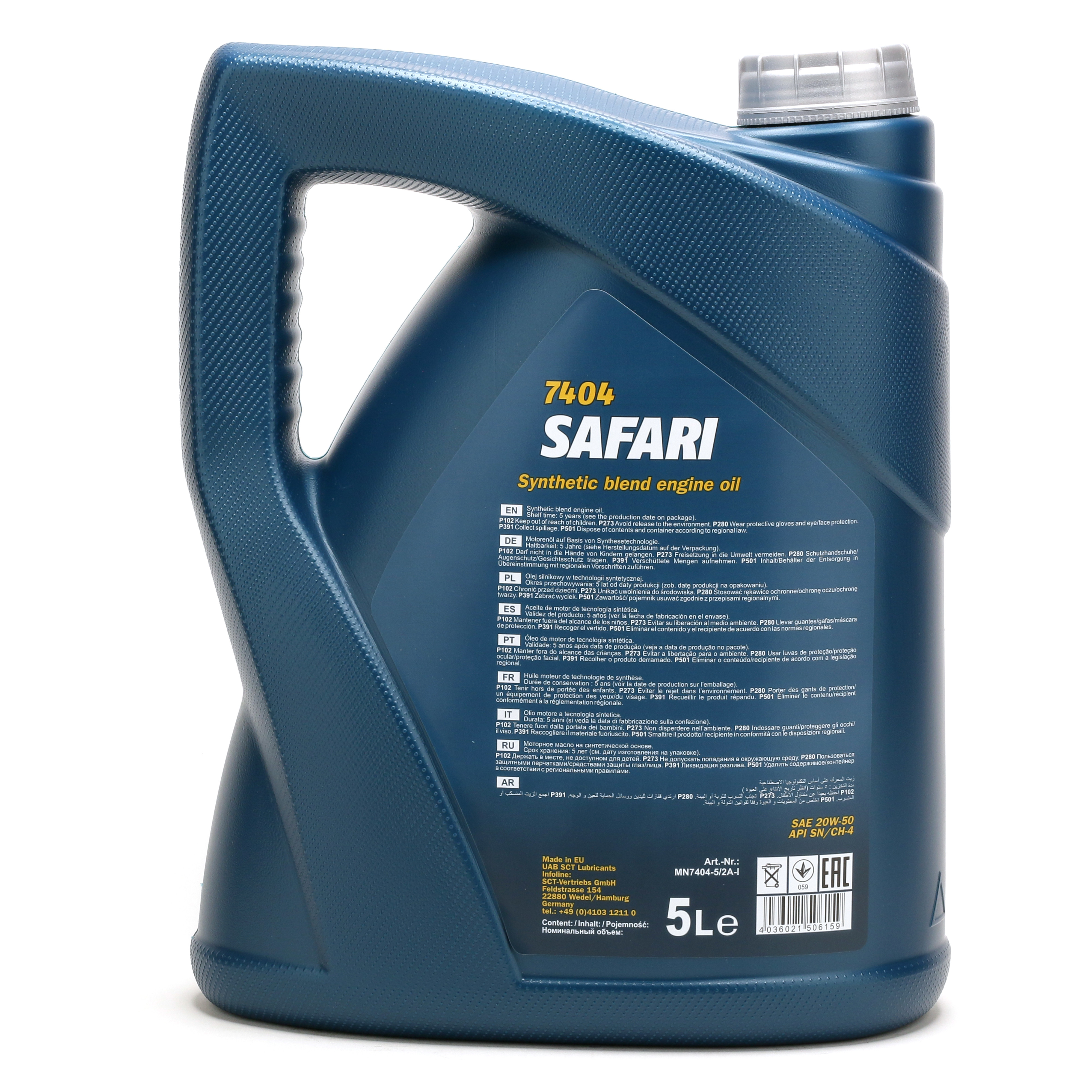 Mannol 7404 Safari 20W-50 mineralisches Motoröl 5l Kanister