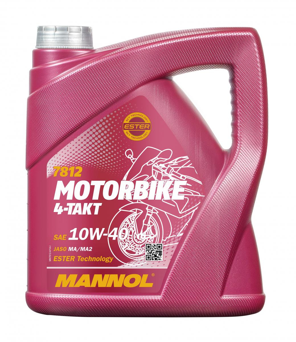 Mannol 7812 4-Takt Motorbike 10W-40 synthetisches Motorrad Motoröl 4l Kanister
