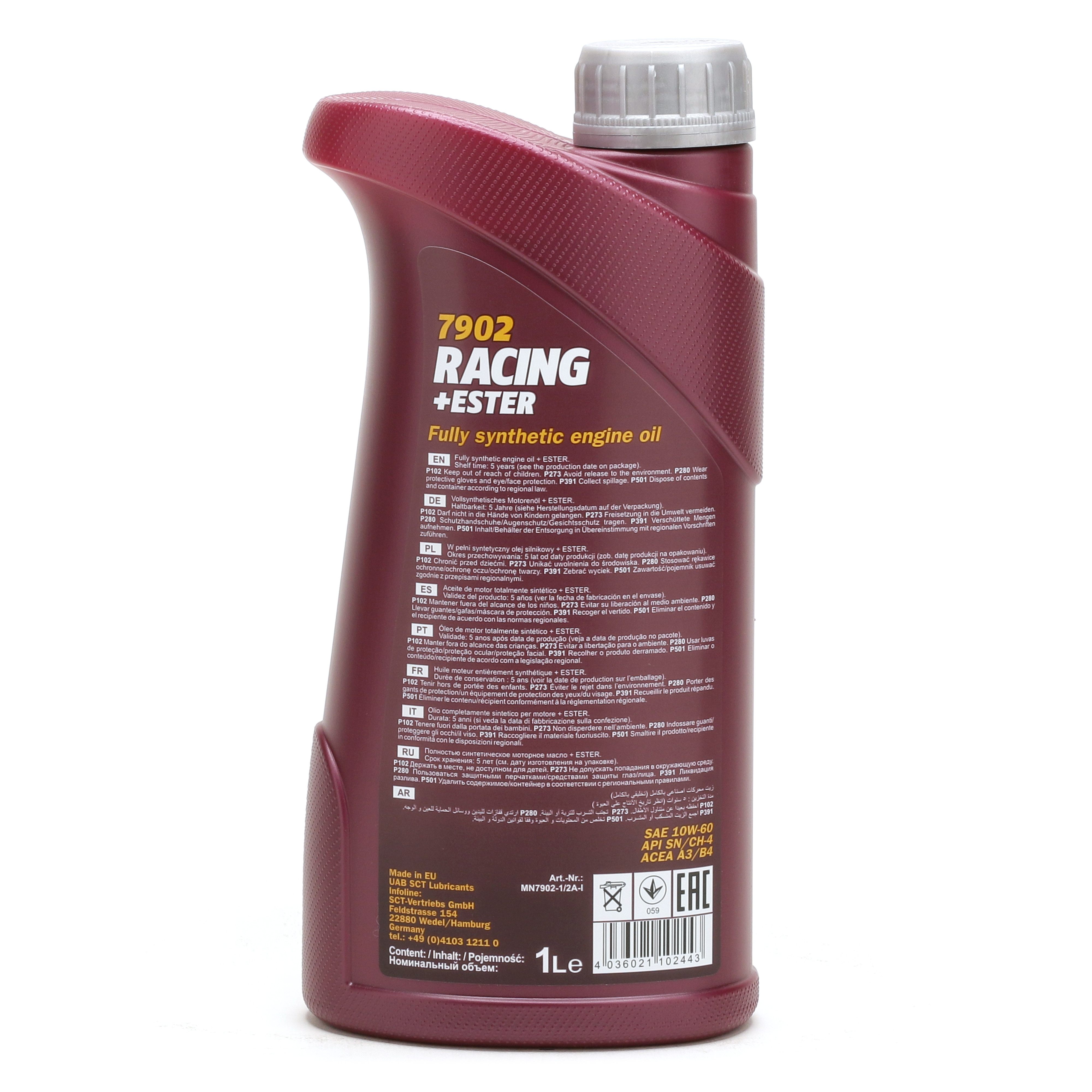 Mannol 7902 Racing + Ester 10W-60 synthetisches Motoröl 1l Flasche