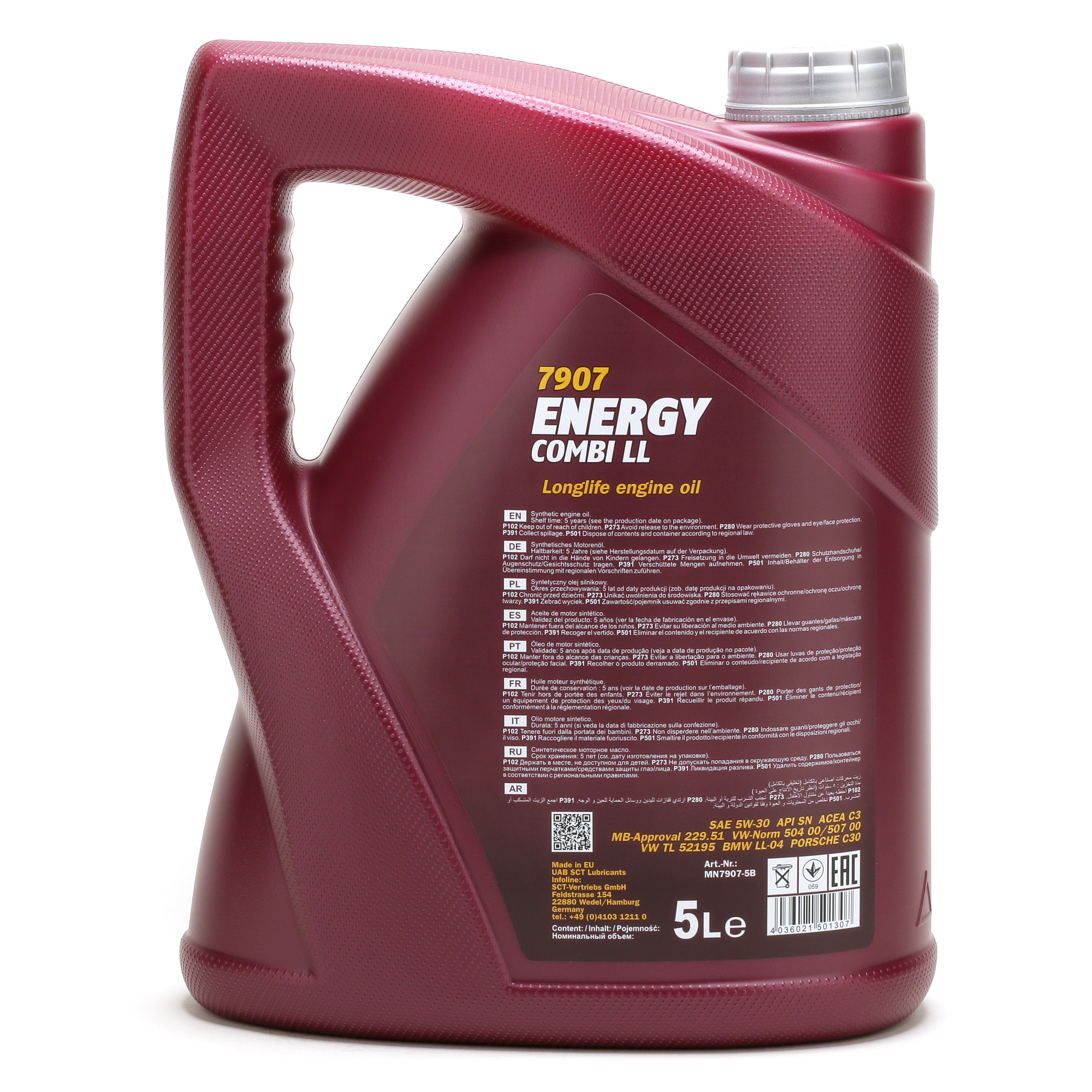Mannol 7907 Energy Combi LL 5W-30 synthetisches Motoröl 5l Kanister