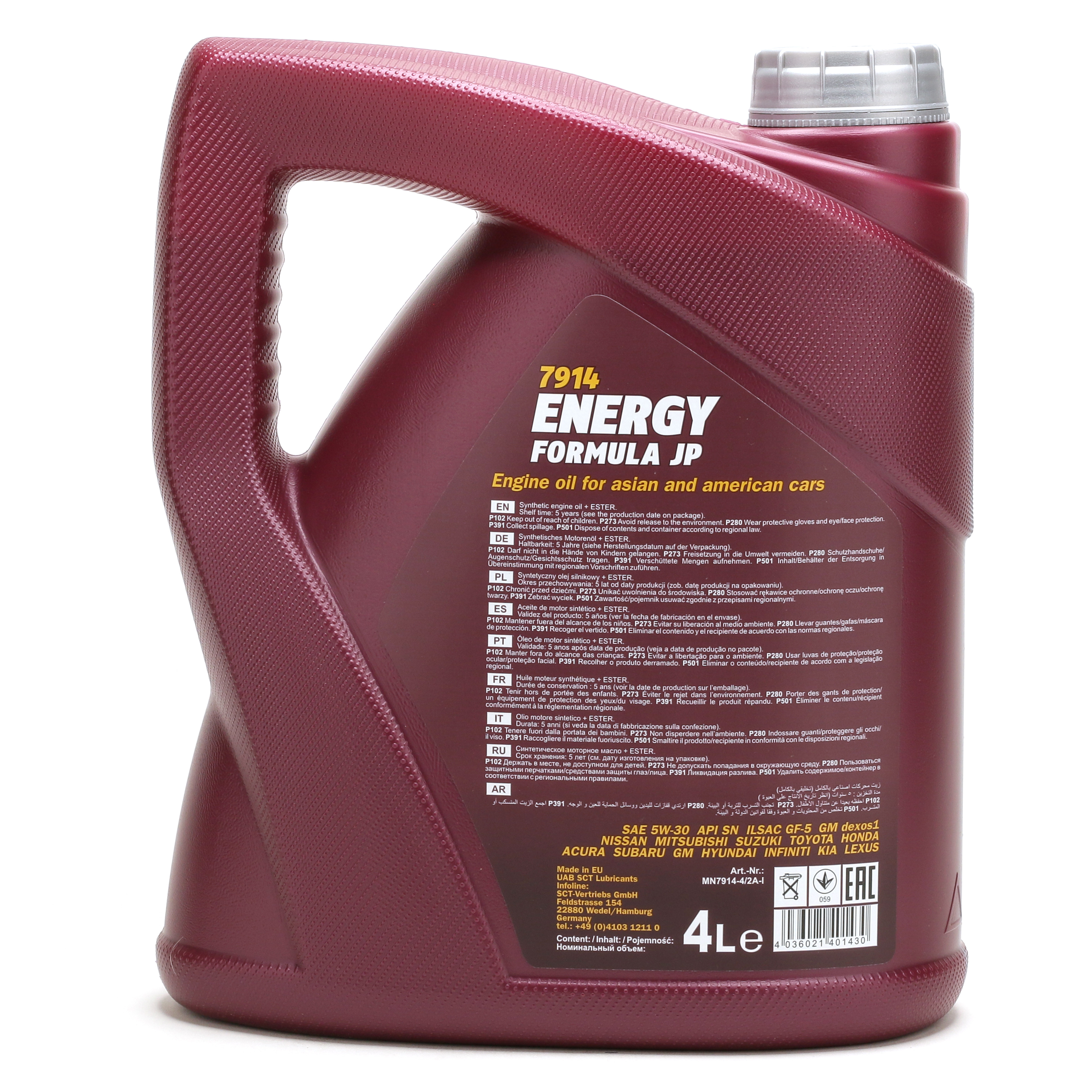 Mannol 7914 Energy Formula JP 5W-30 synthetisches Motoröl 4l Kanister