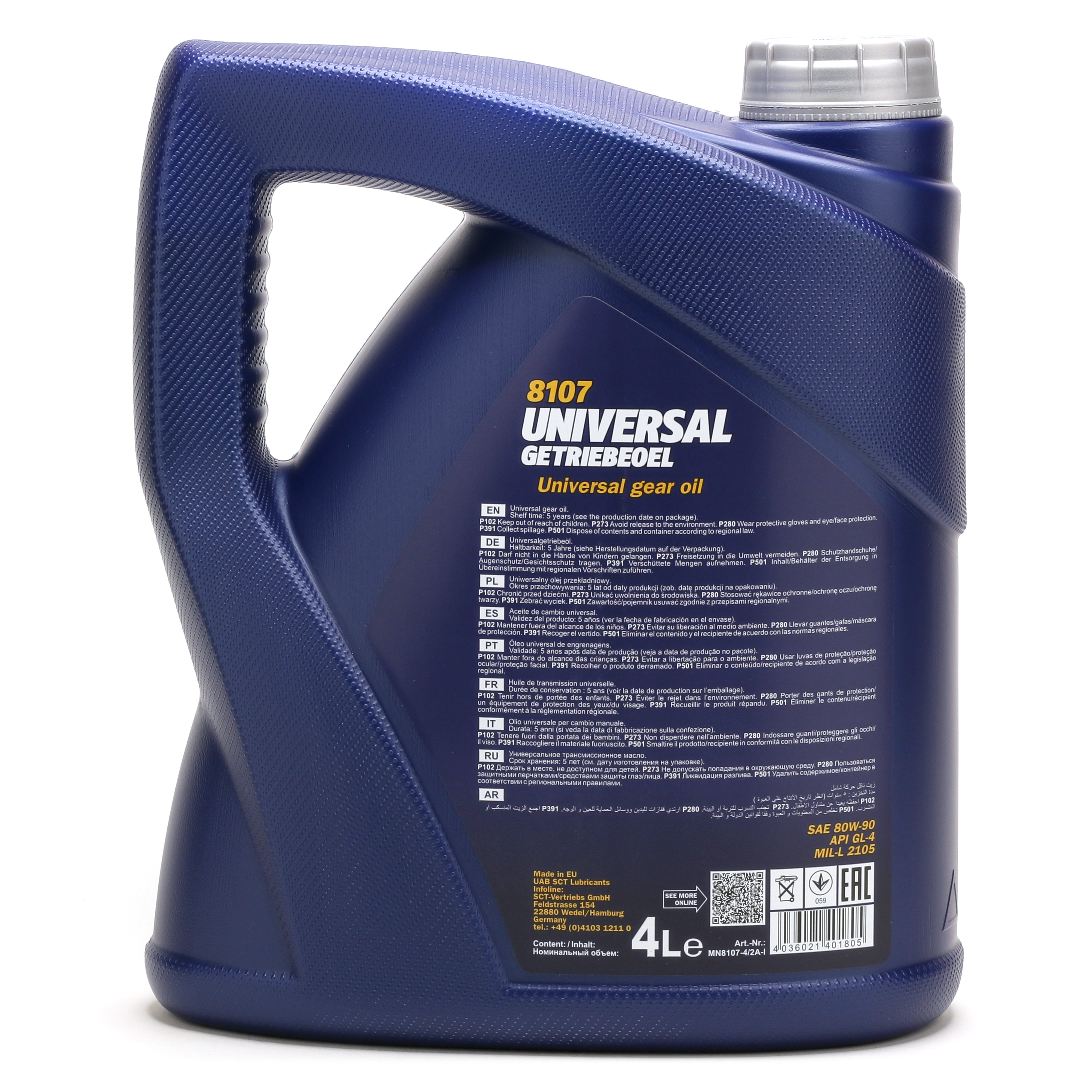 Mannol 8107 Universal 80W-90 Getriebeöl 4l Kanister