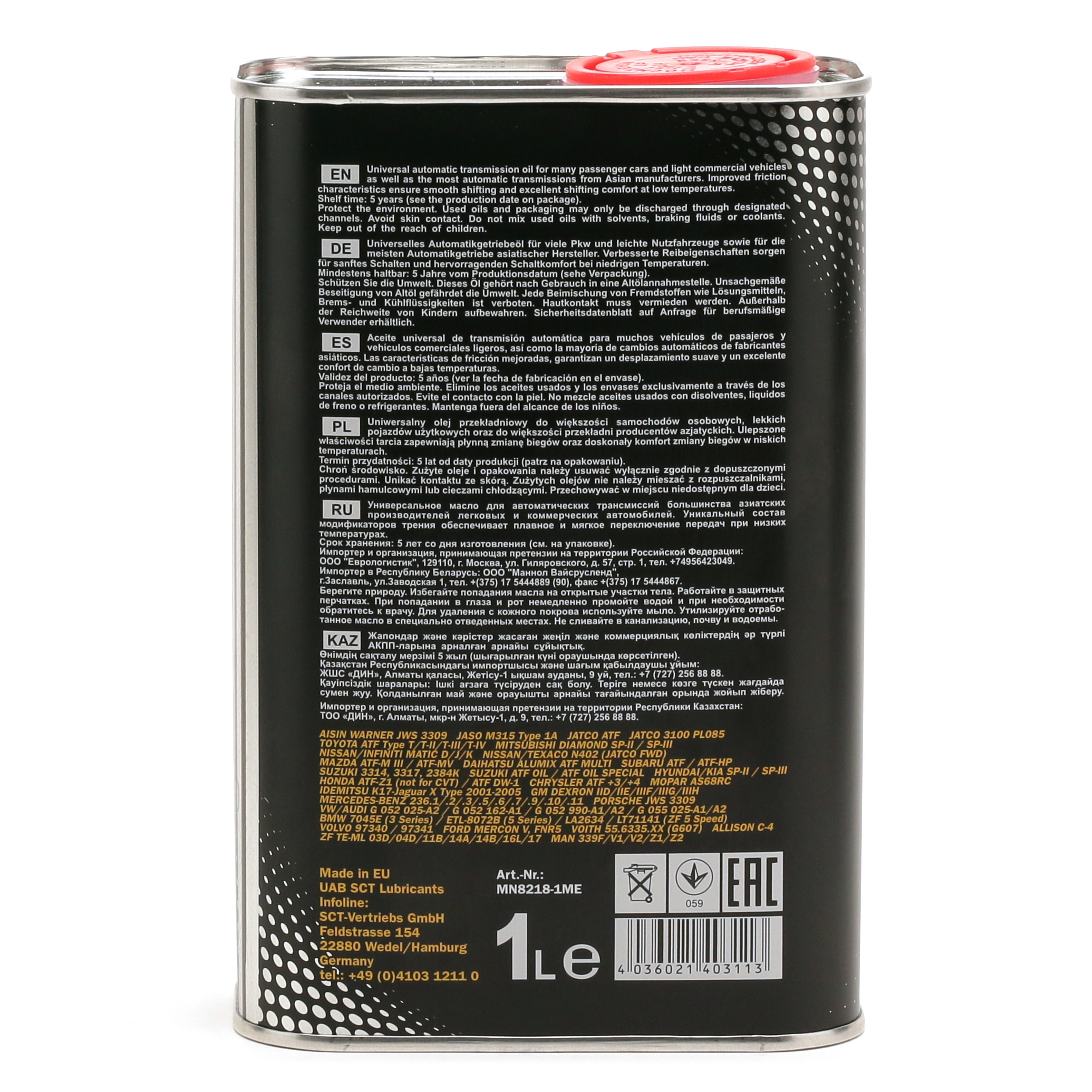 Mannol 8212 ATF AG-55 Automatikgetriebeöl 1l Dose