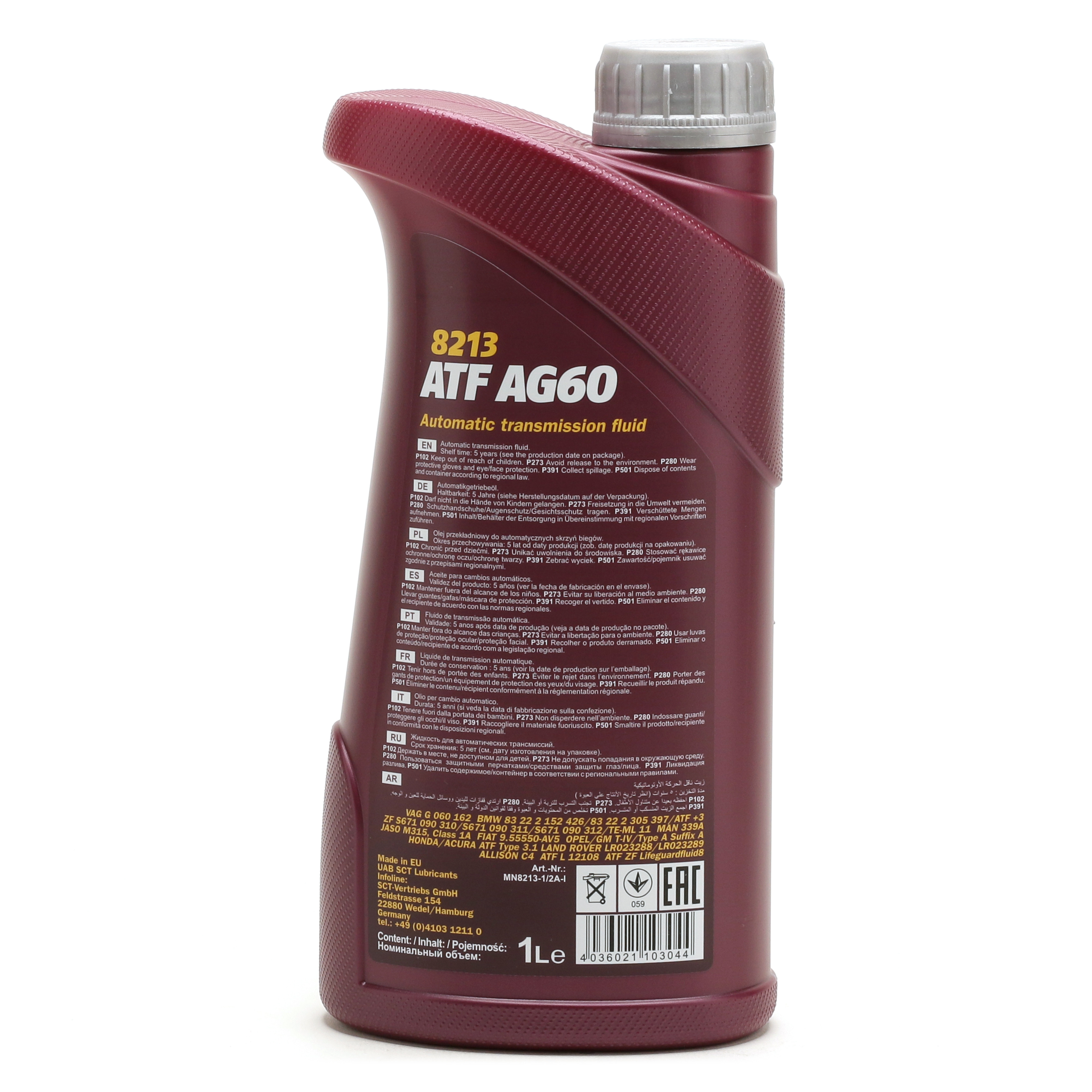 Mannol 8213 ATF AG-60 Automatikgetriebeöl 1l Flasche