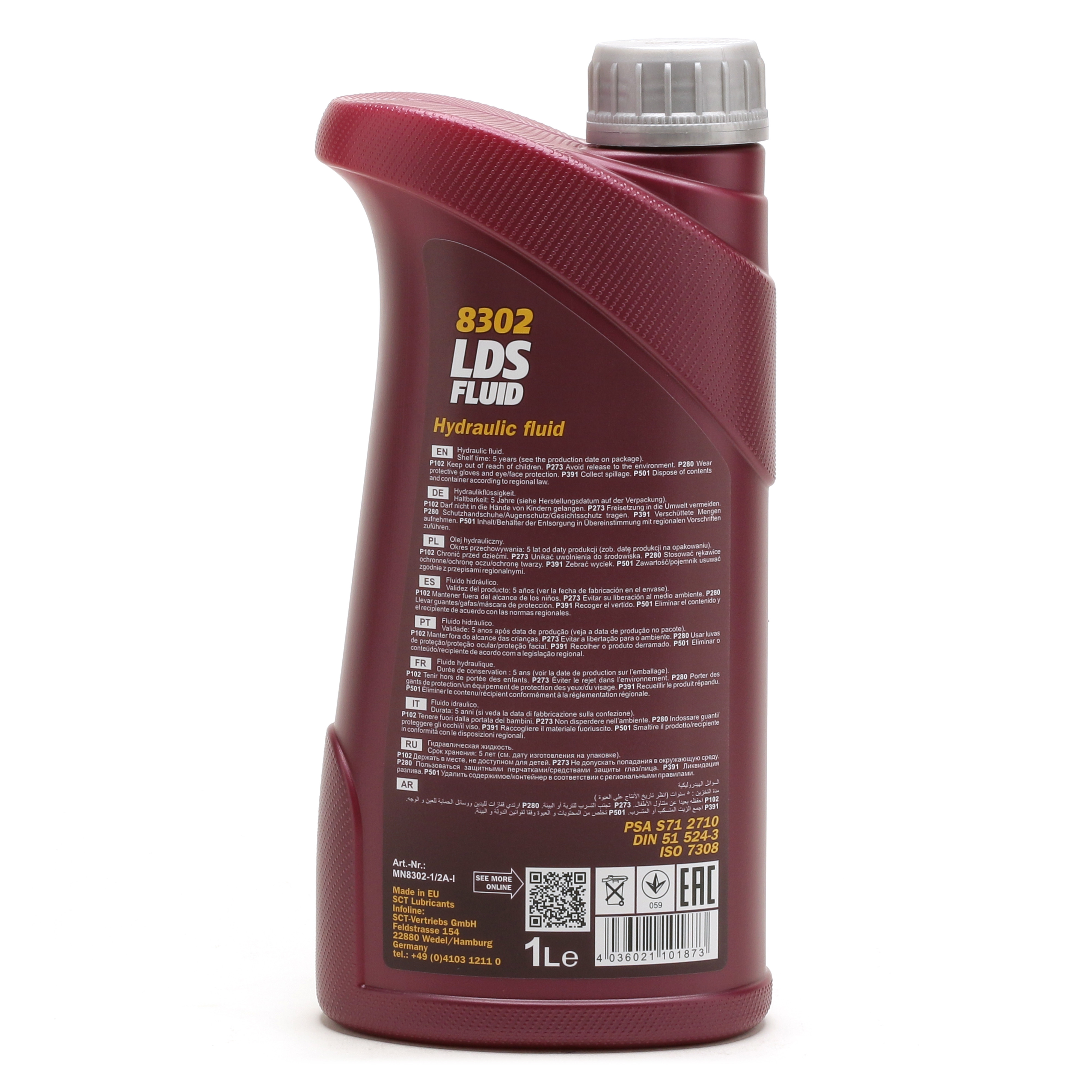 Mannol 8302 LDS Fluid Hydrauliköl 1l Flasche